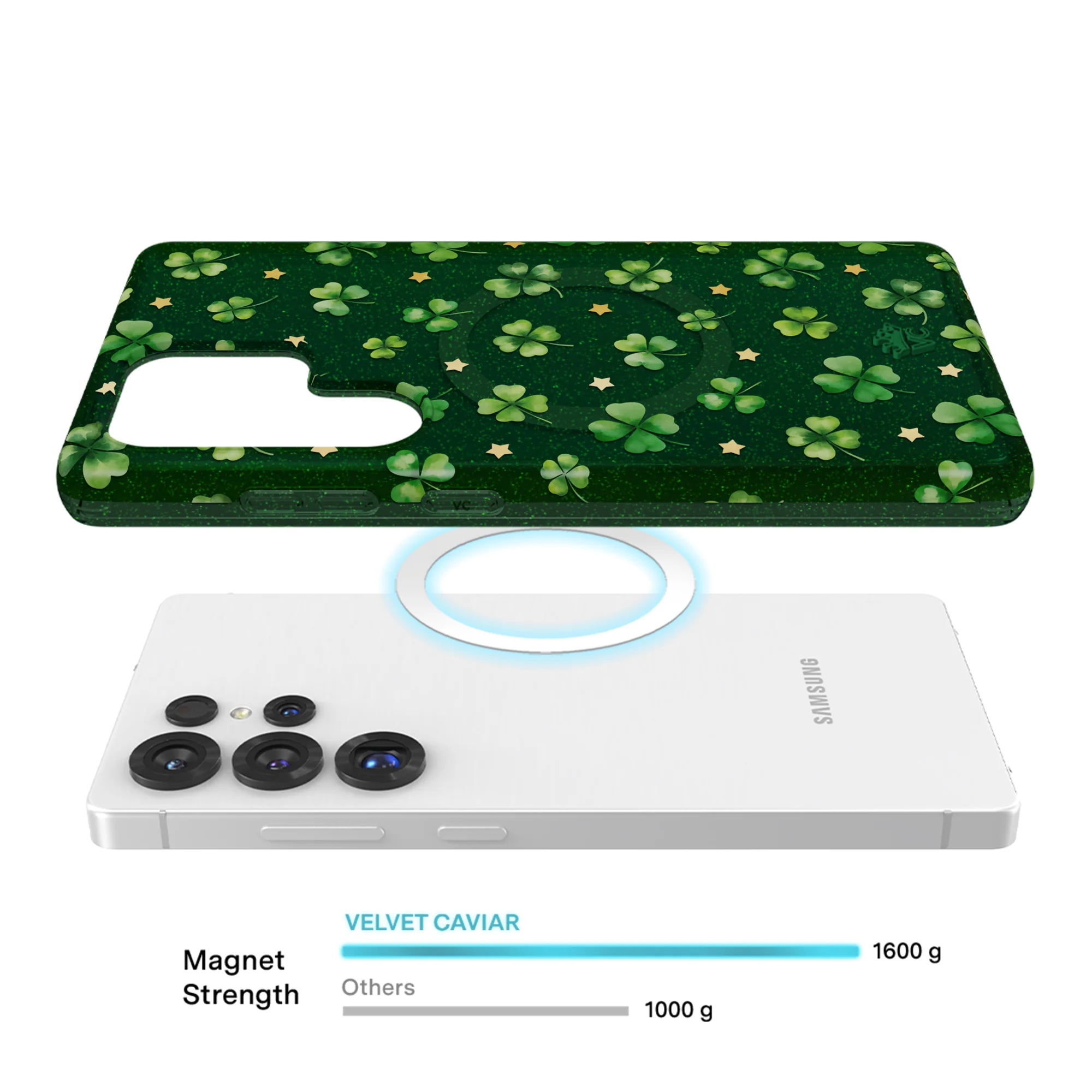 Lucky Clover Glitter Samsung Case - Image 14