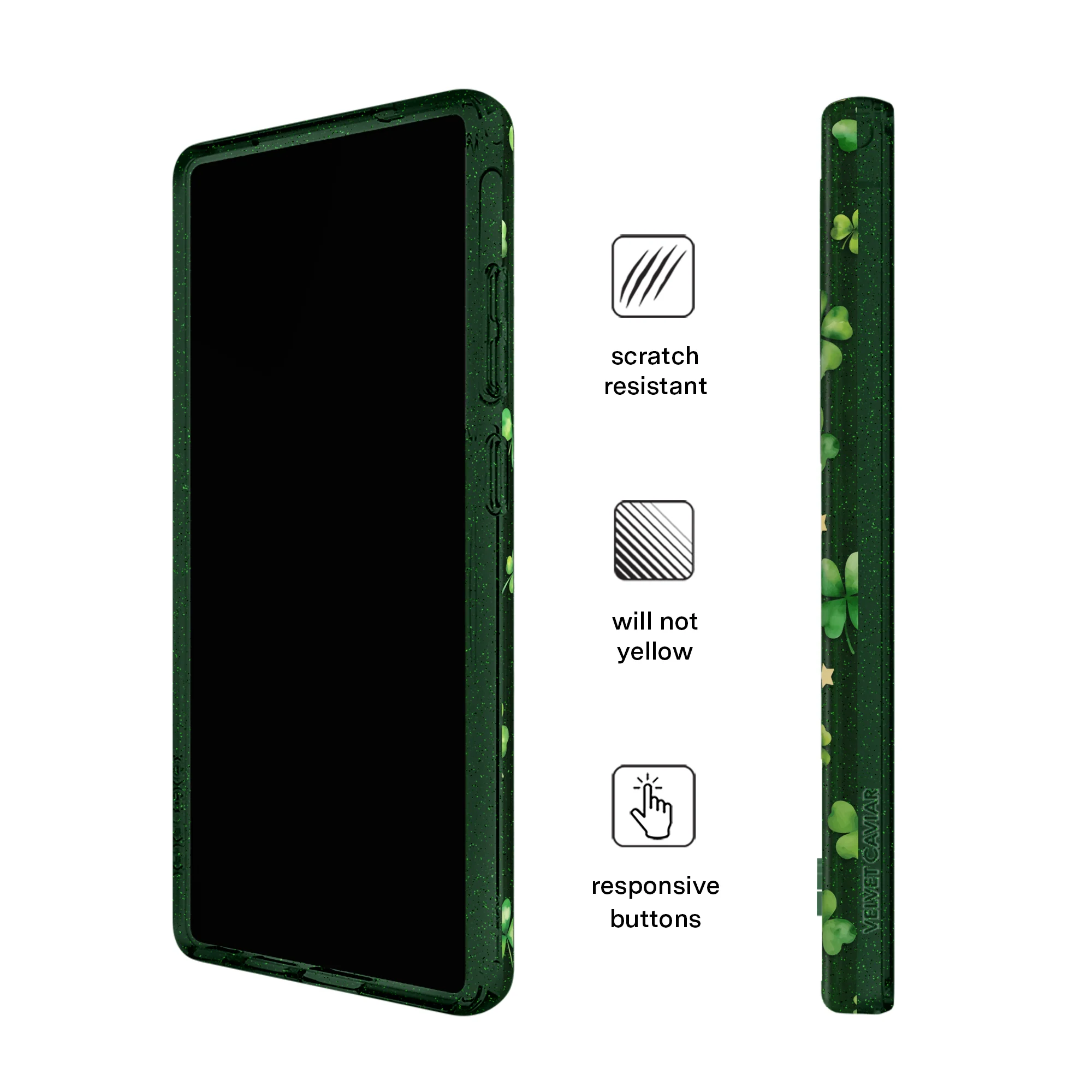 Lucky Clover Glitter Samsung Case - Image 15