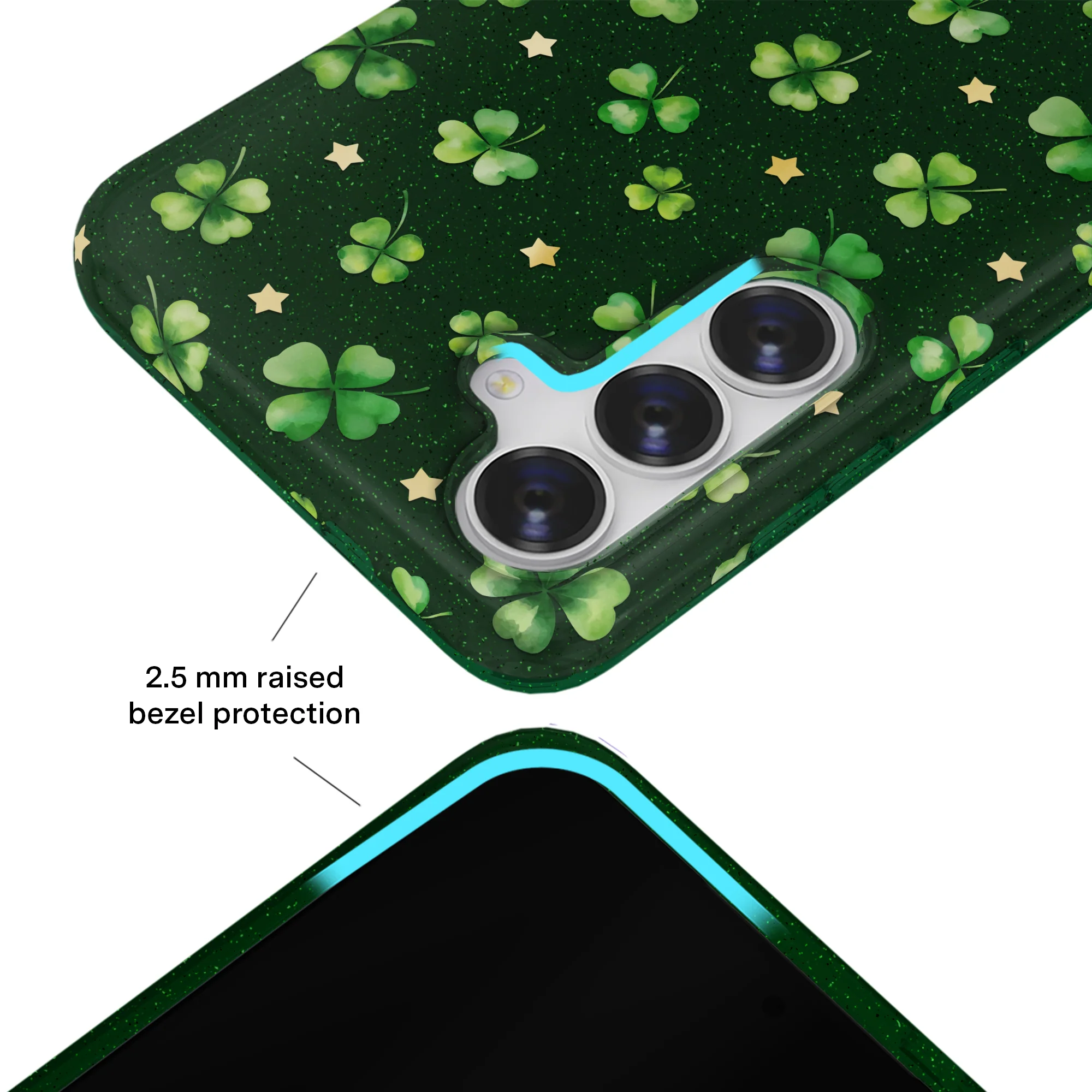 Lucky Clover Glitter Samsung Case - Image 18
