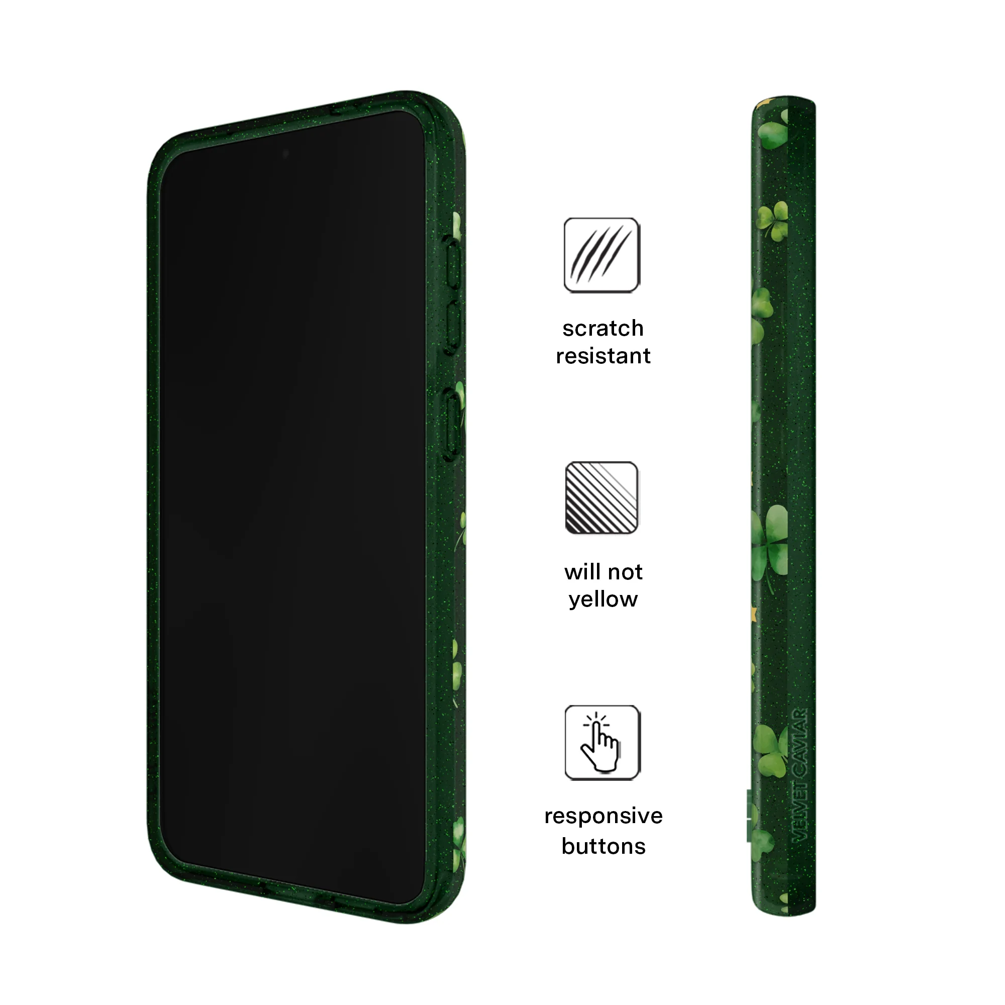 Lucky Clover Glitter Samsung Case - Image 25