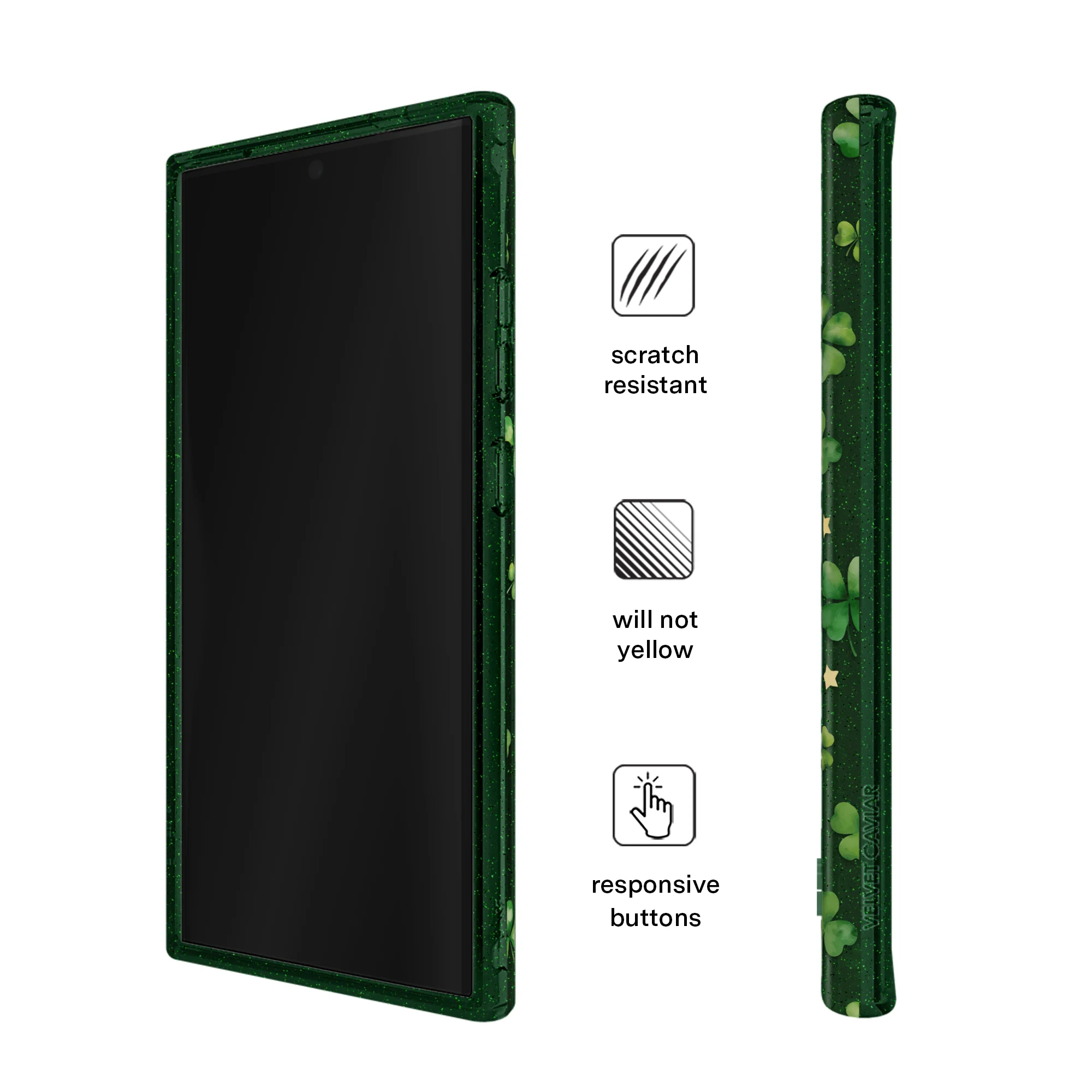 Lucky Clover Glitter Samsung Case - Image 30