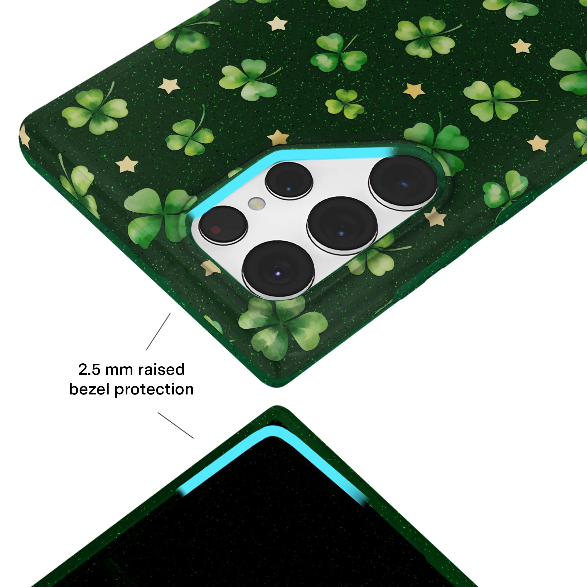 Lucky Clover Glitter Samsung Case - Image 58