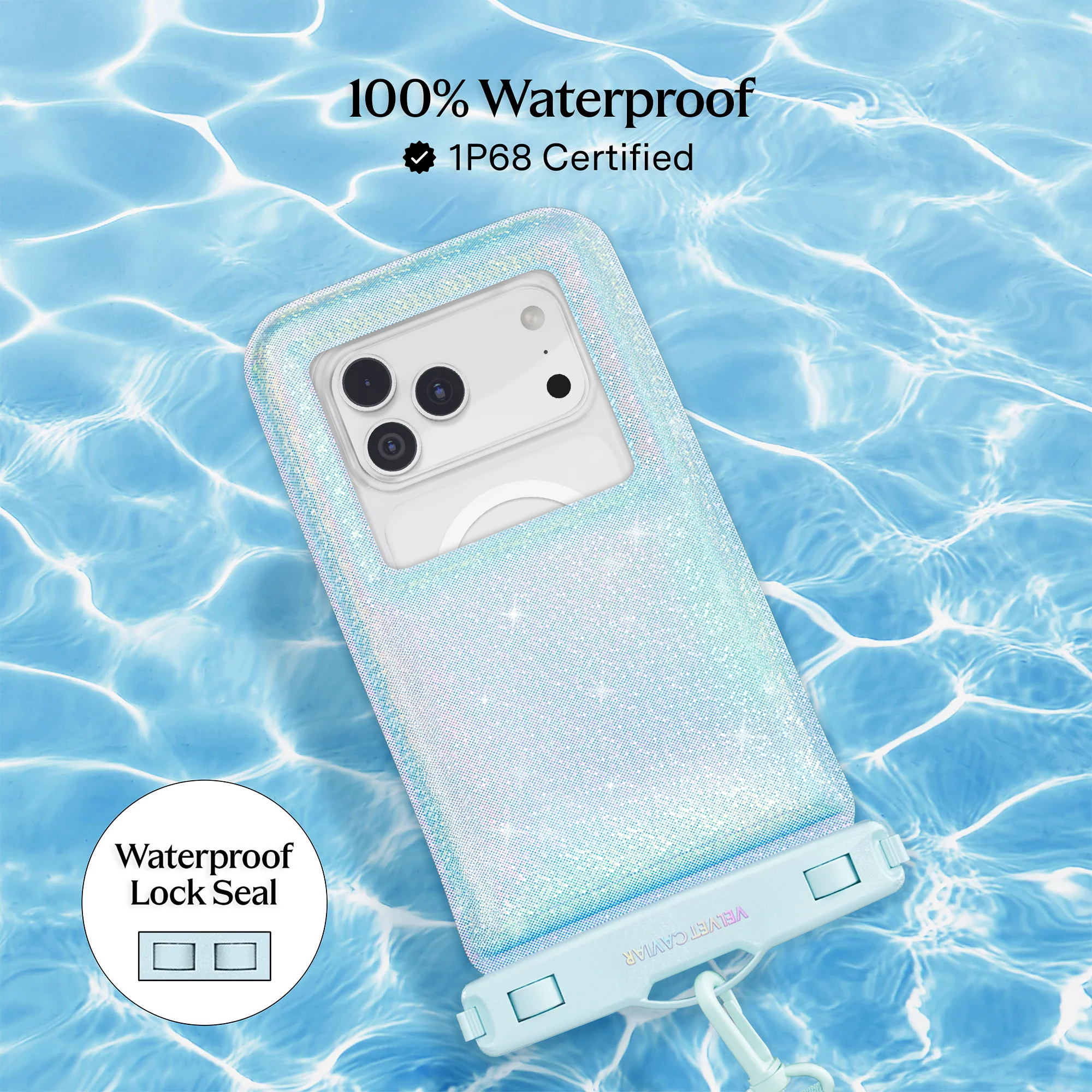 Mermaid Glitter Waterproof Floating Phone Pouch - Image 4