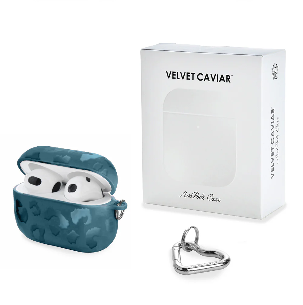 Metallic Navy Leopard AirPod Case - Image 12