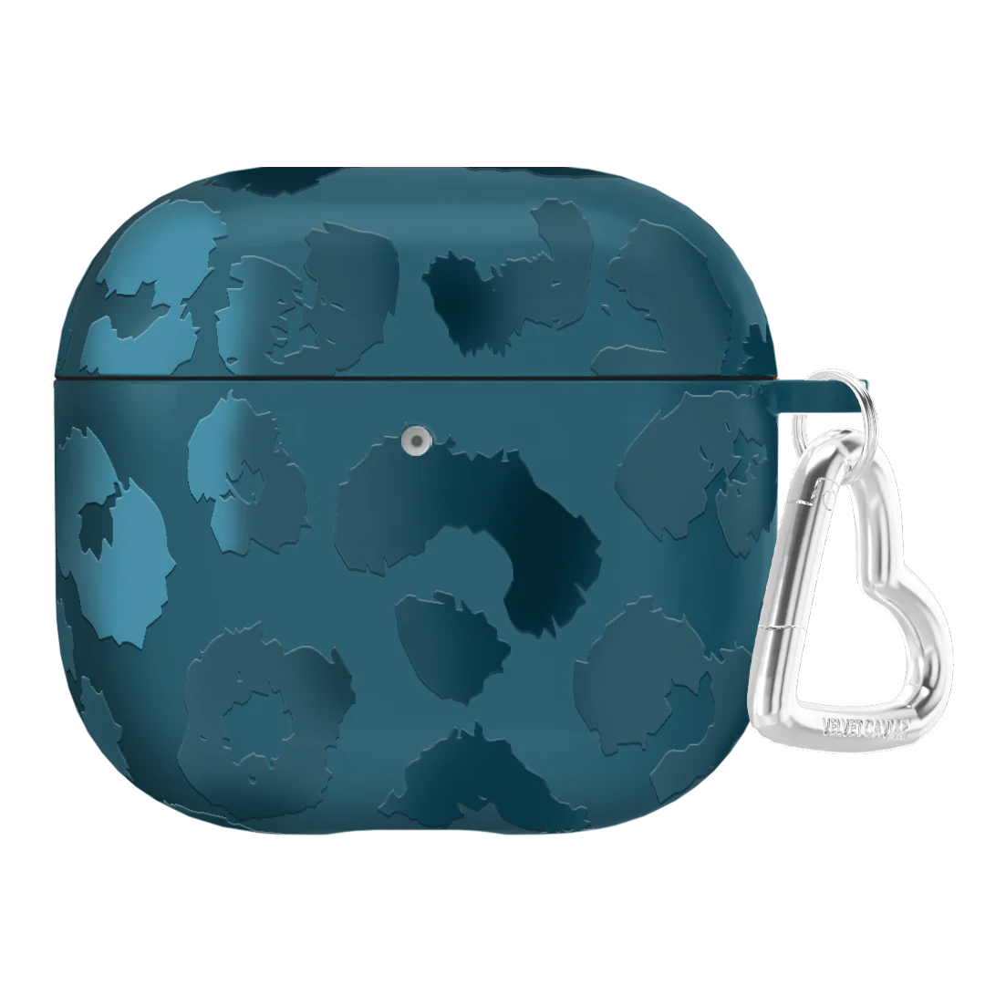 Metallic Navy Leopard AirPod Case - Image 13