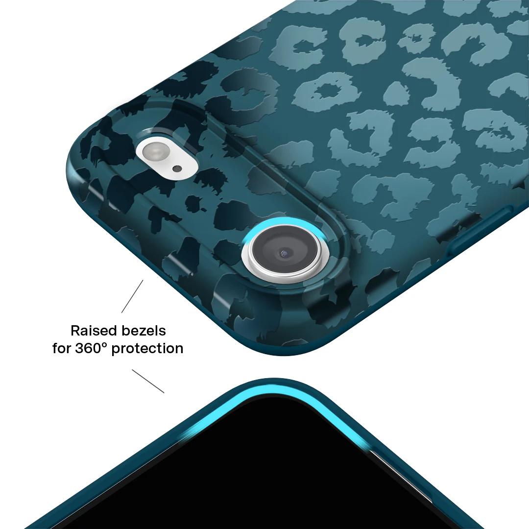 Metallic Navy Leopard iPhone Case - Image 103