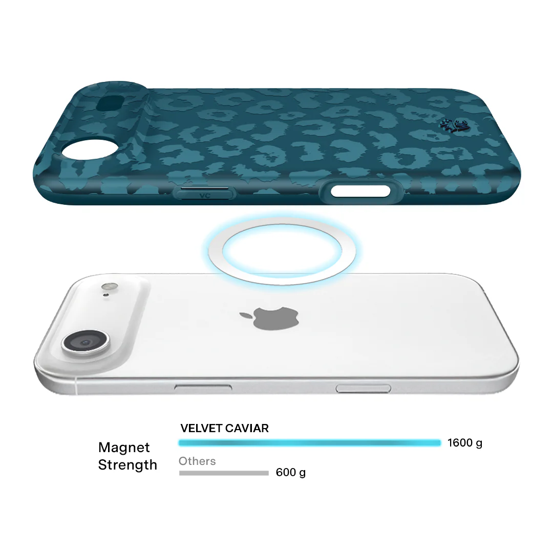 Metallic Navy Leopard iPhone Case - Image 104