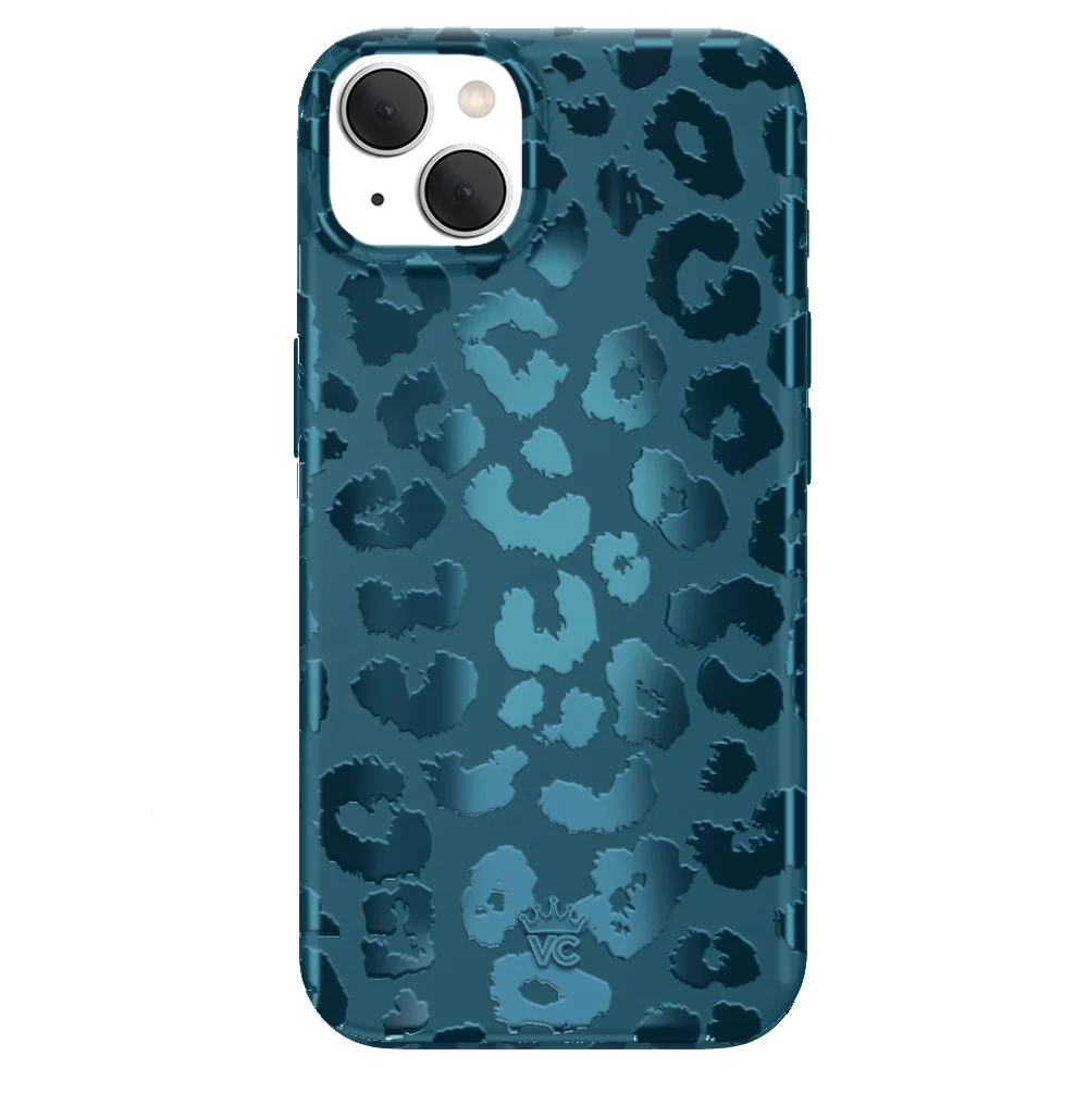 Metallic Navy Leopard iPhone Case - Image 11