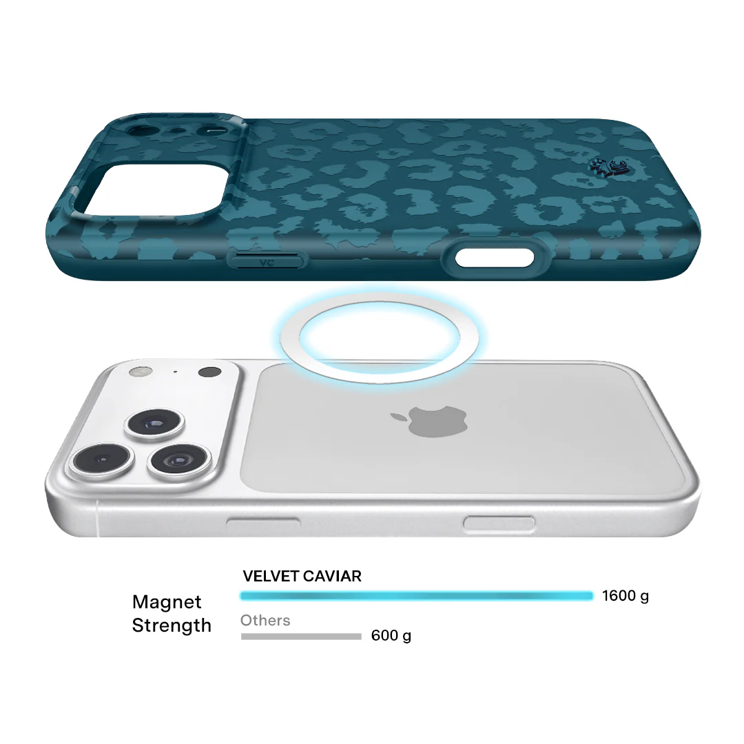 Metallic Navy Leopard iPhone Case - Image 114