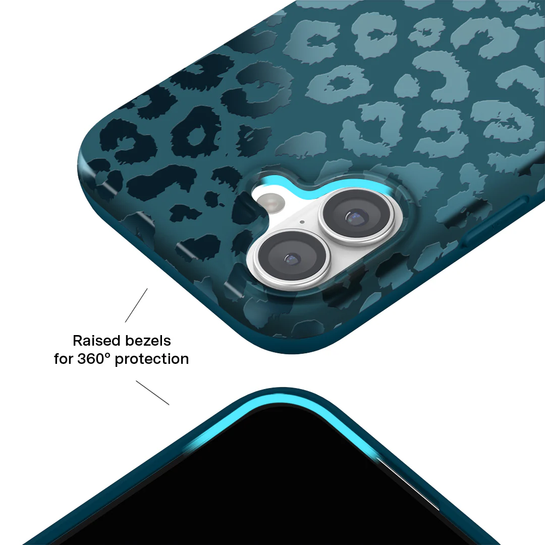 Metallic Navy Leopard iPhone Case - Image 118