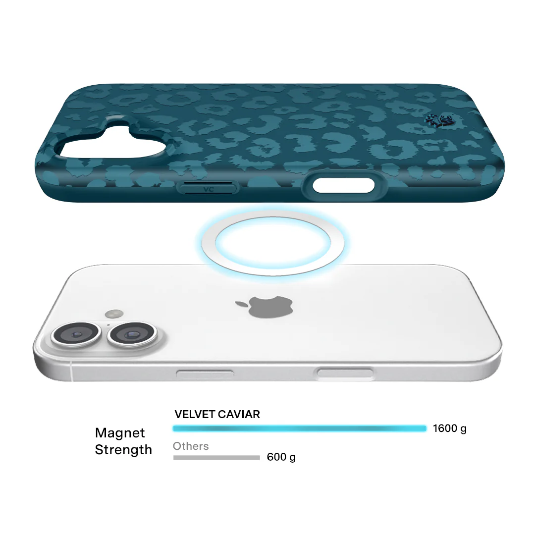 Metallic Navy Leopard iPhone Case - Image 119