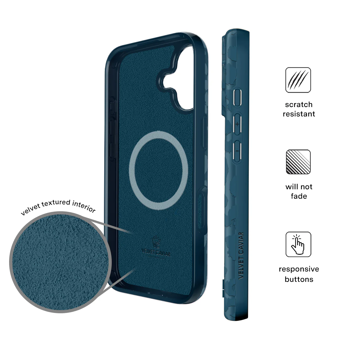 Metallic Navy Leopard iPhone Case - Image 120