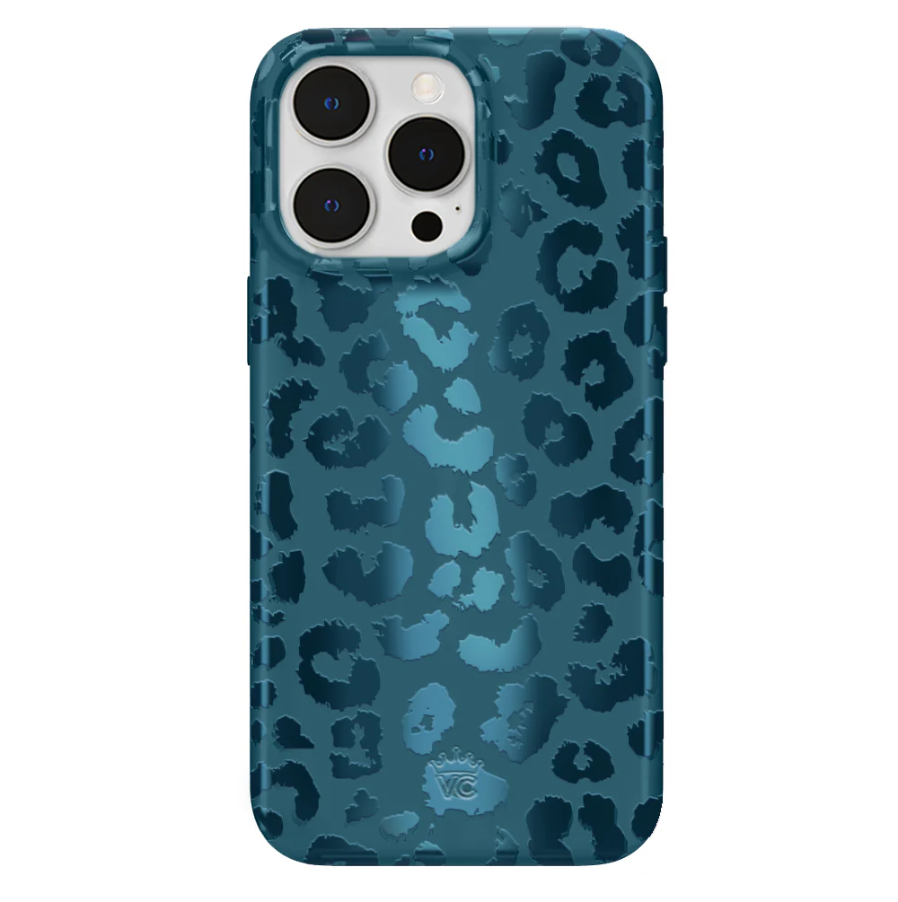 Metallic Navy Leopard iPhone Case - Image 36
