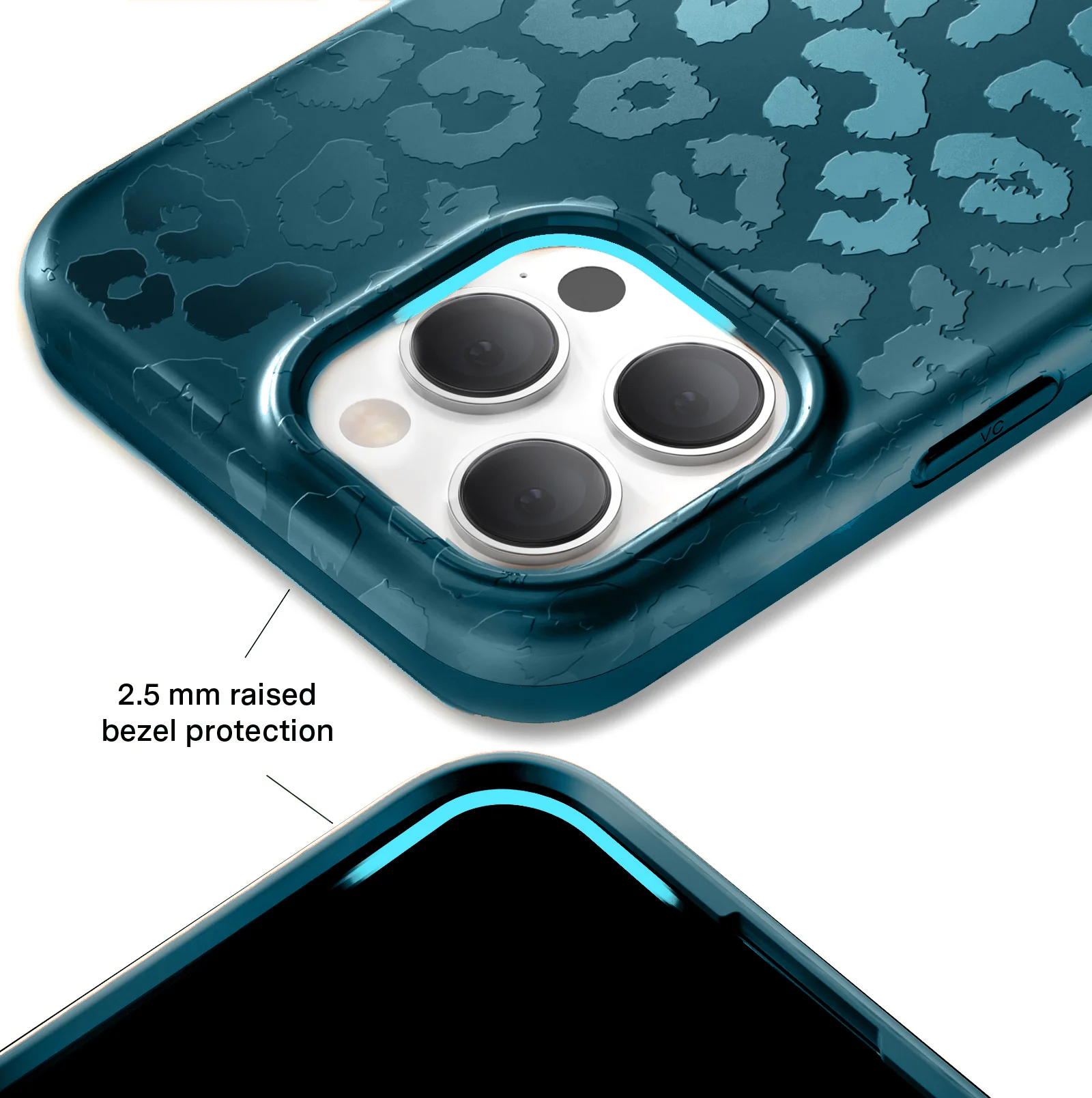 Metallic Navy Leopard iPhone Case - Image 37