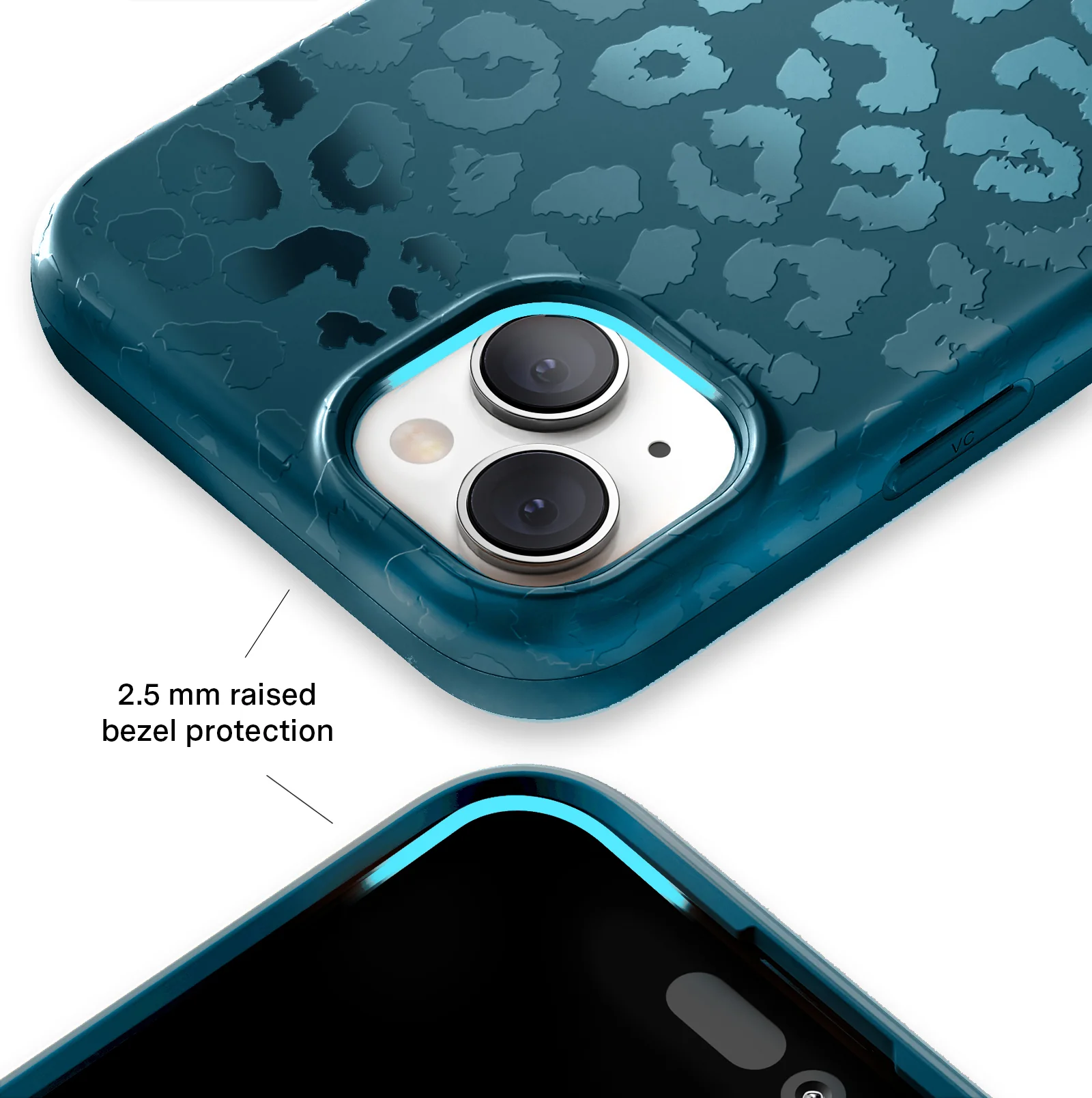 Metallic Navy Leopard iPhone Case - Image 42