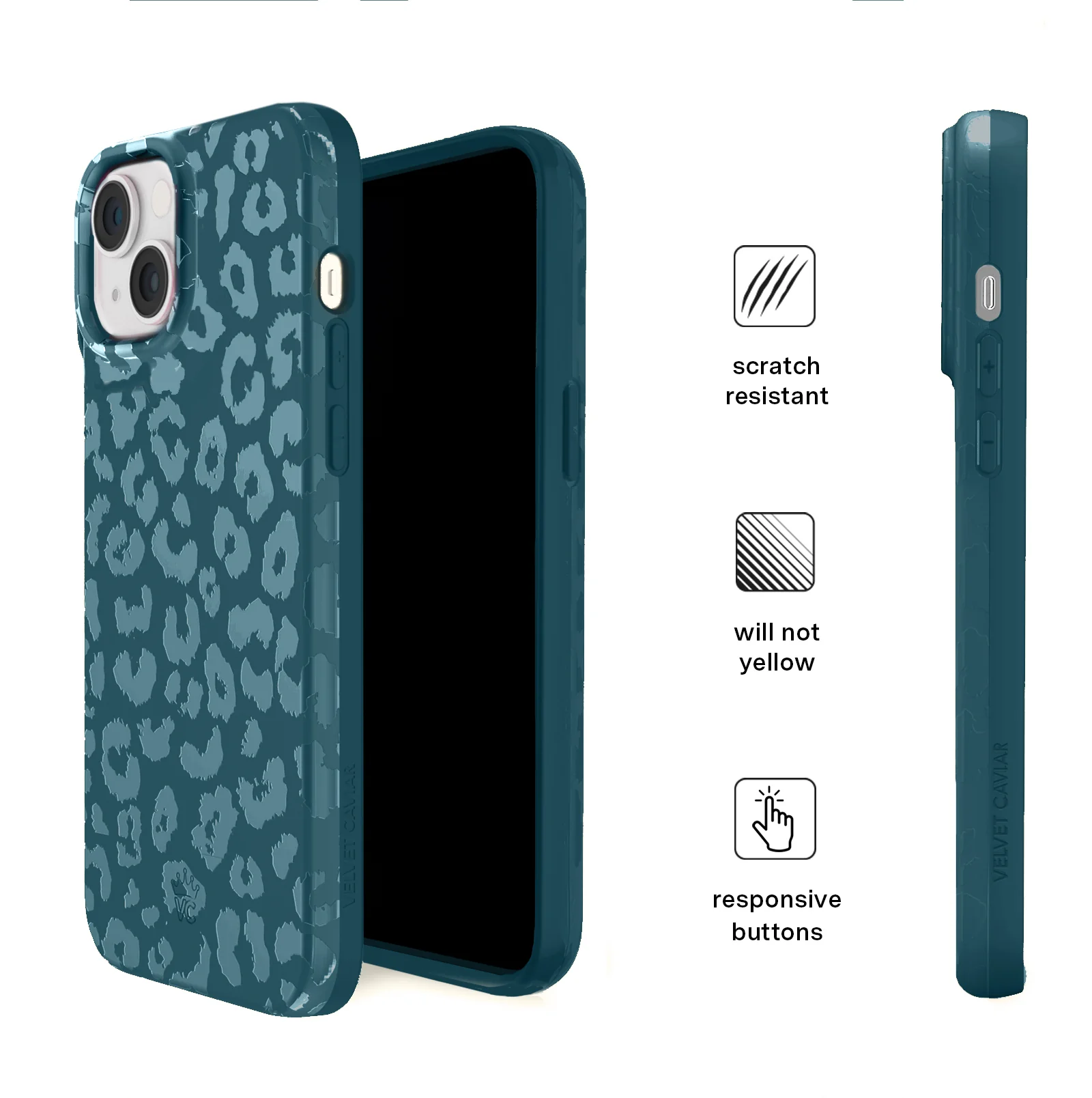 Metallic Navy Leopard iPhone Case - Image 50