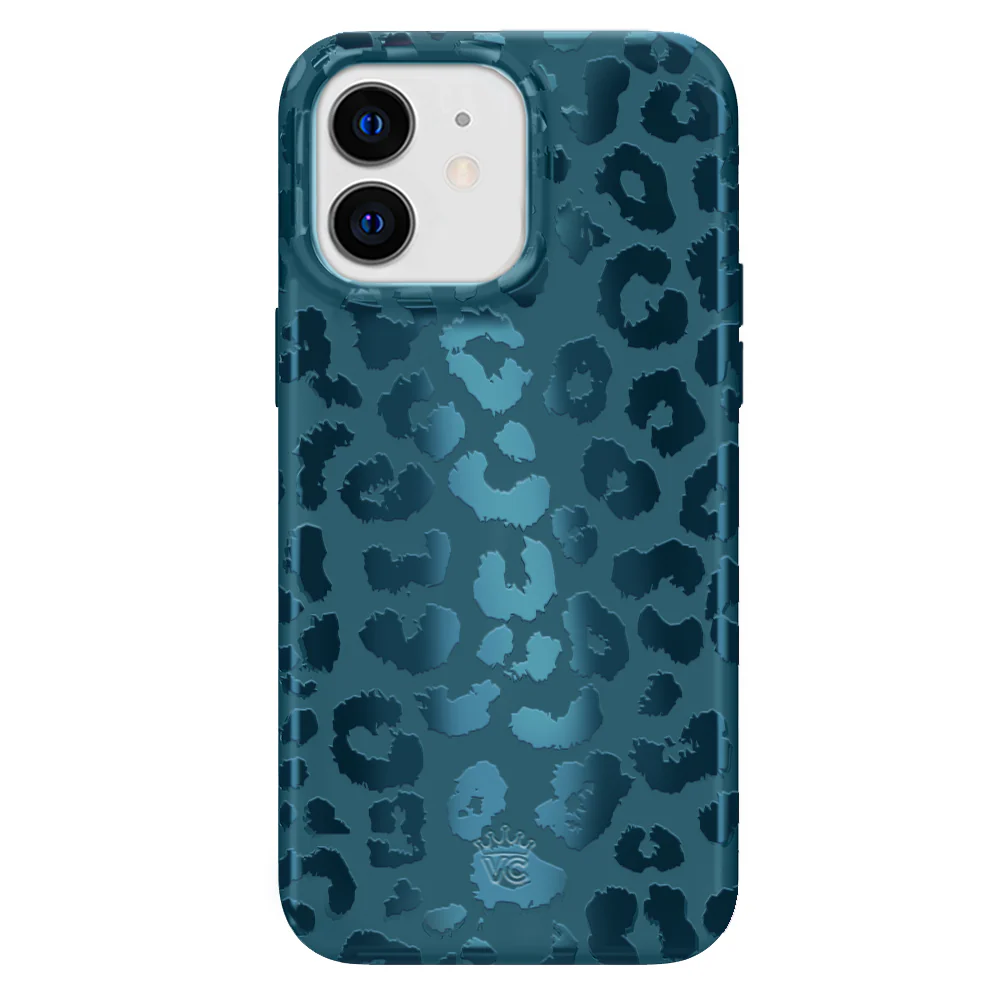 Metallic Navy Leopard iPhone Case - Image 61