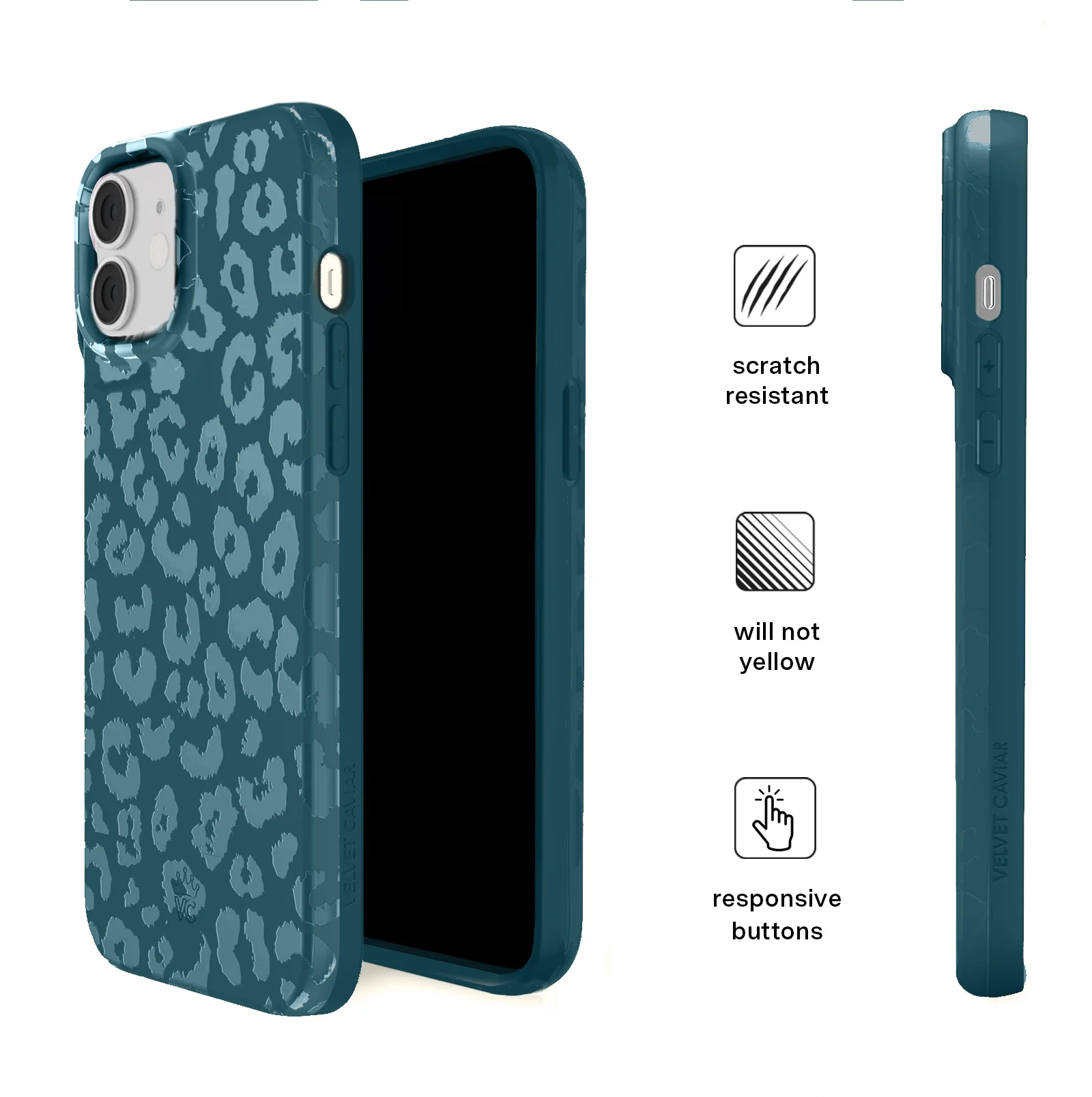 Metallic Navy Leopard iPhone Case - Image 65