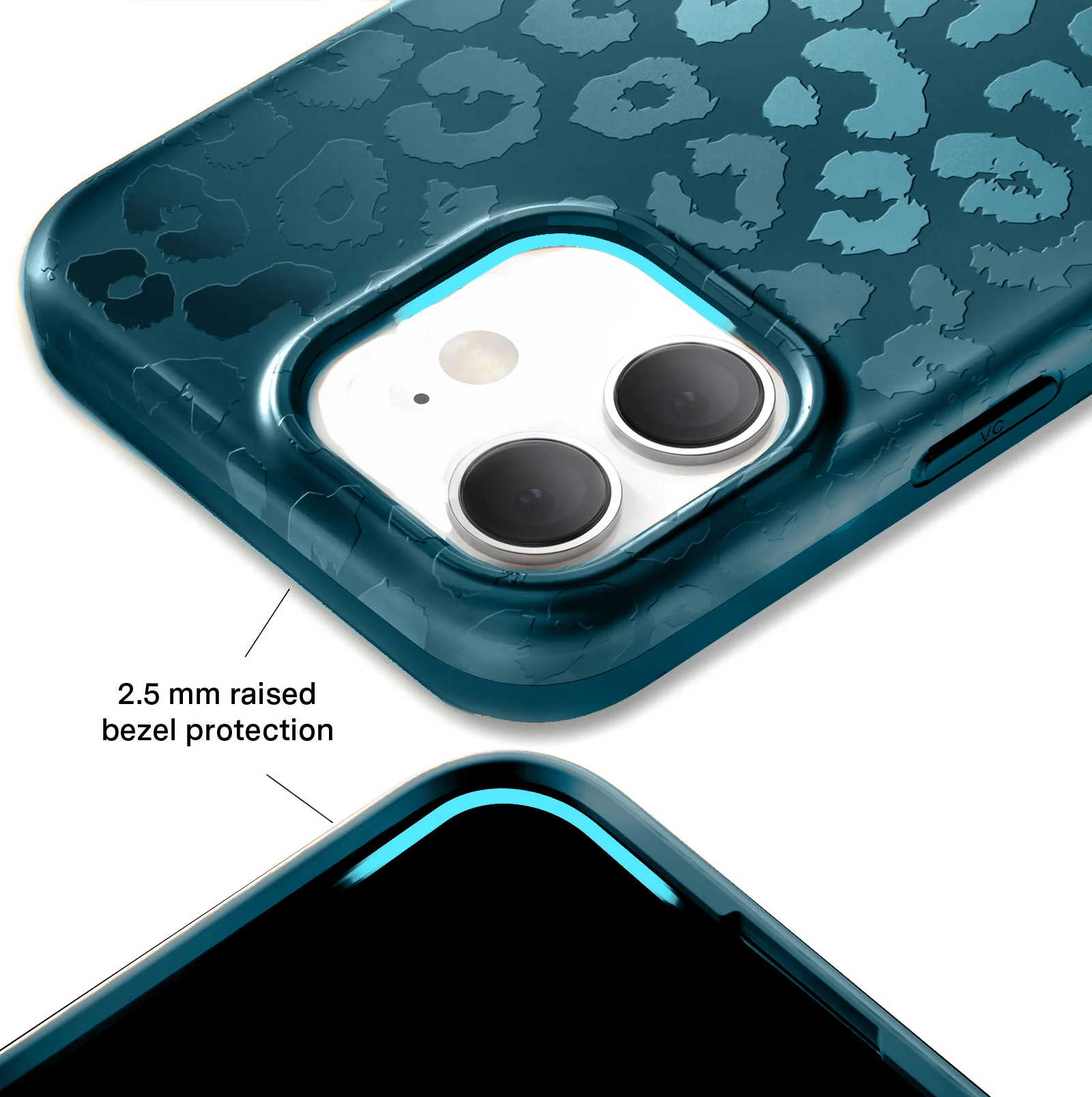 Metallic Navy Leopard iPhone Case - Image 67