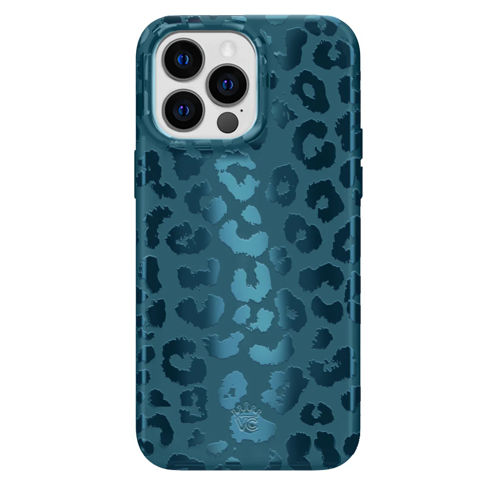 Metallic Navy Leopard iPhone Case - Image 76
