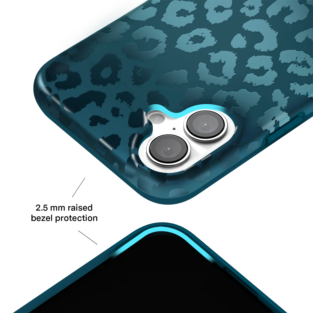 Metallic Navy Leopard iPhone Case - Image 87
