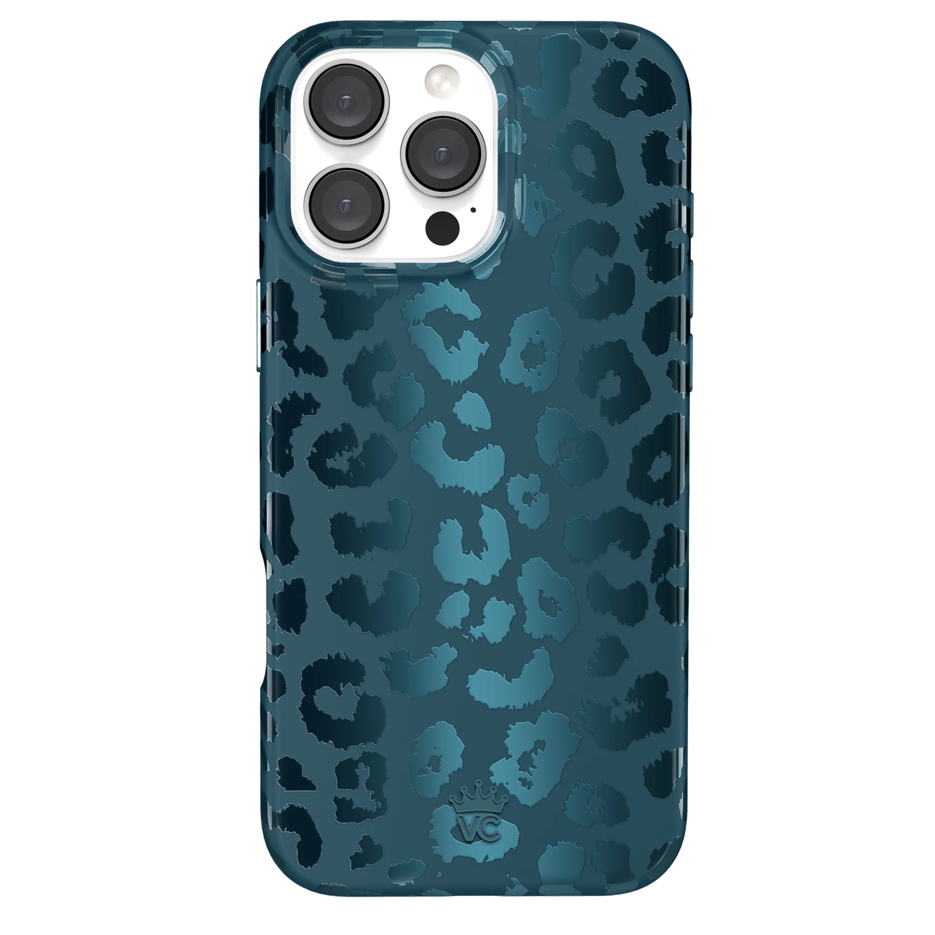 Metallic Navy Leopard iPhone Case - Image 91