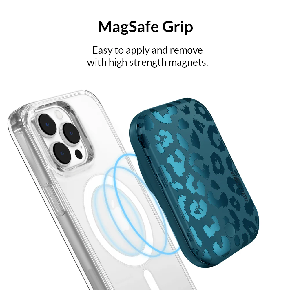 Metallic Navy Leopard MagSafe Battery Power Pack - Image 3
