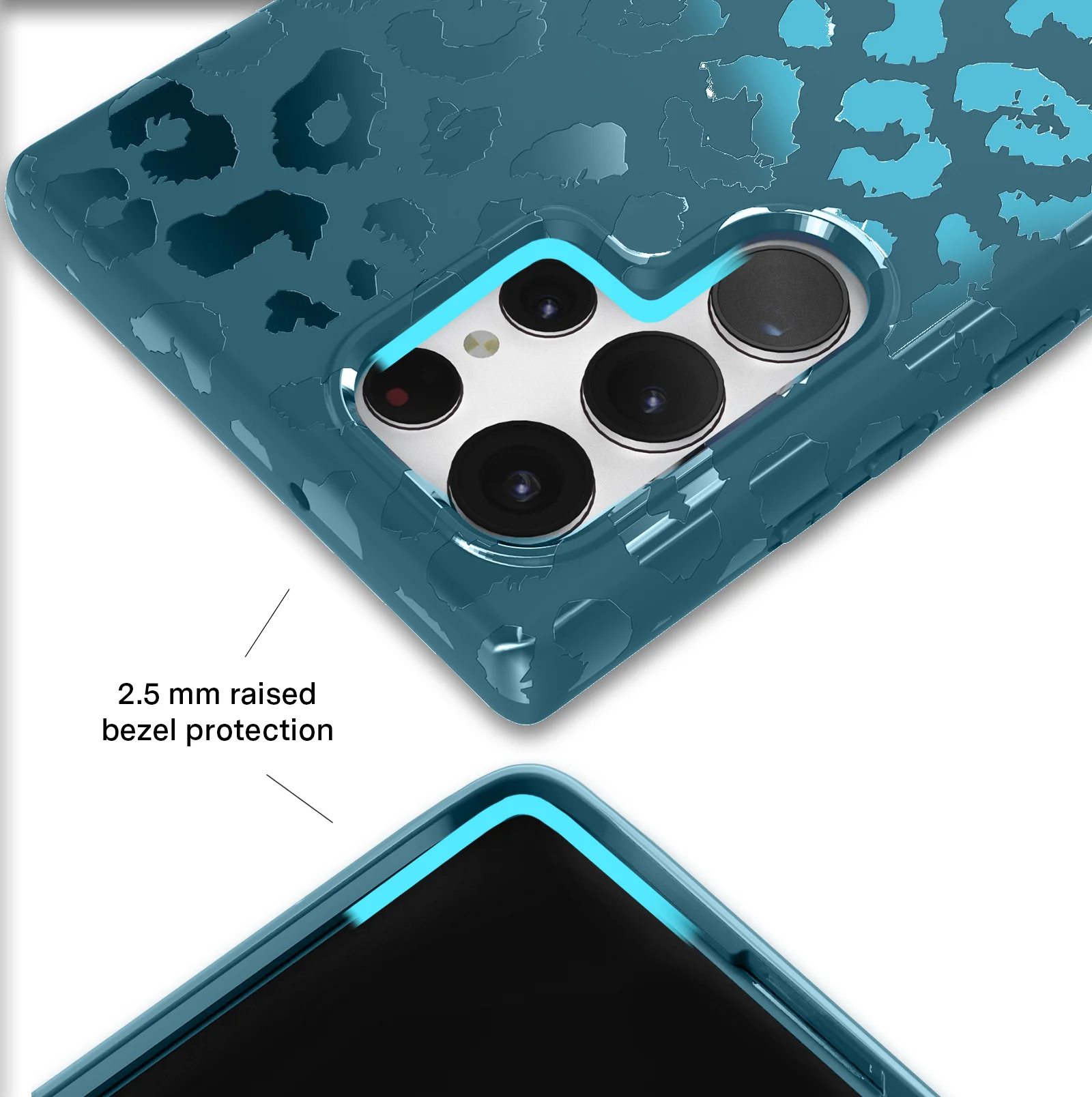 Metallic Navy Leopard Samsung Case - Image 10