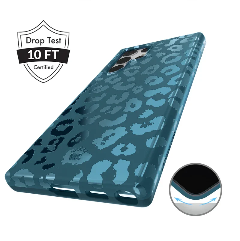 Metallic Navy Leopard Samsung Case - Image 12