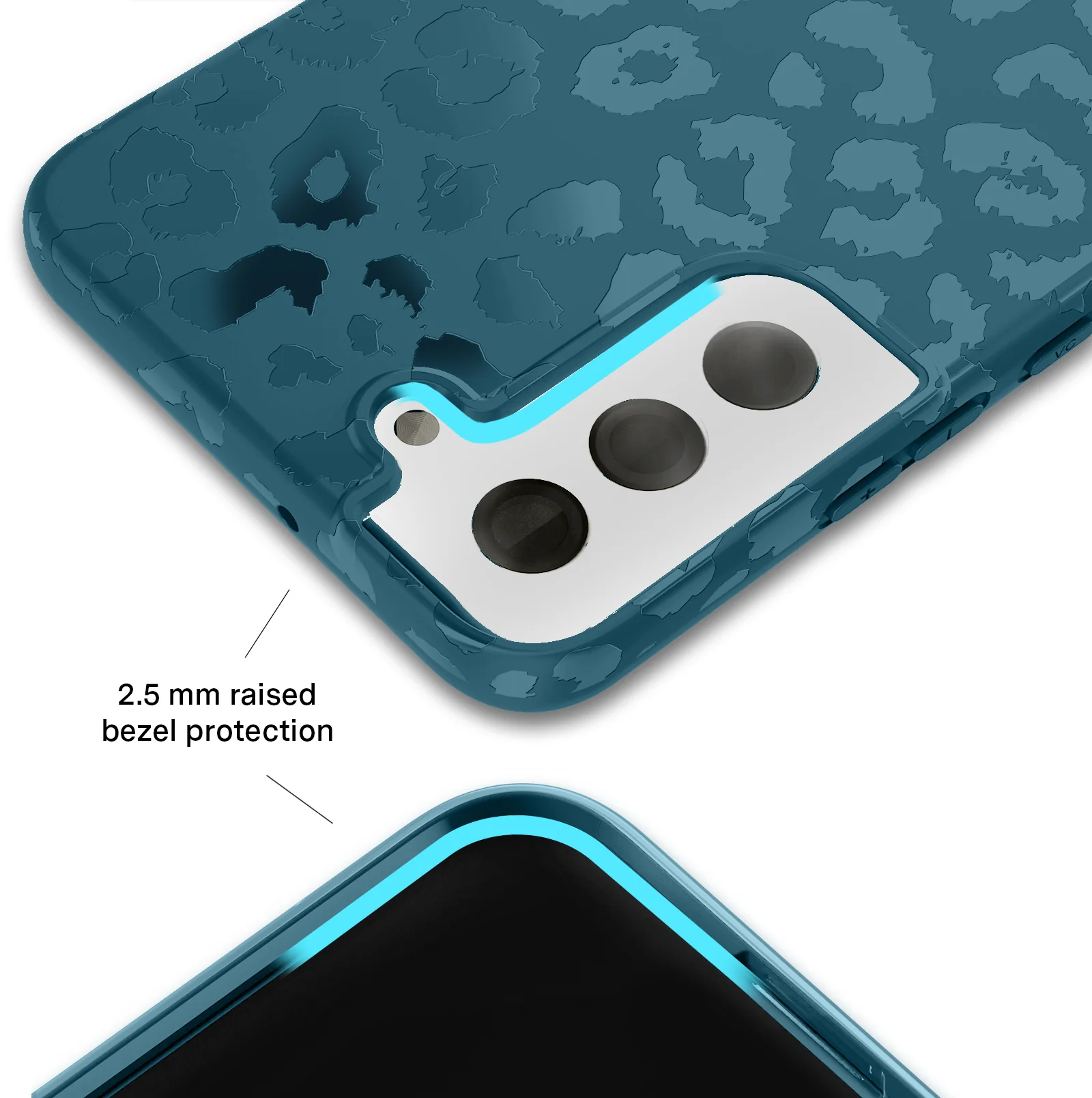 Metallic Navy Leopard Samsung Case - Image 18