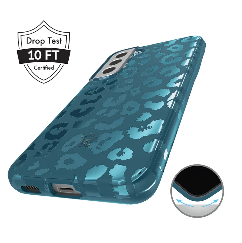 Metallic Navy Leopard Samsung Case - Image 28
