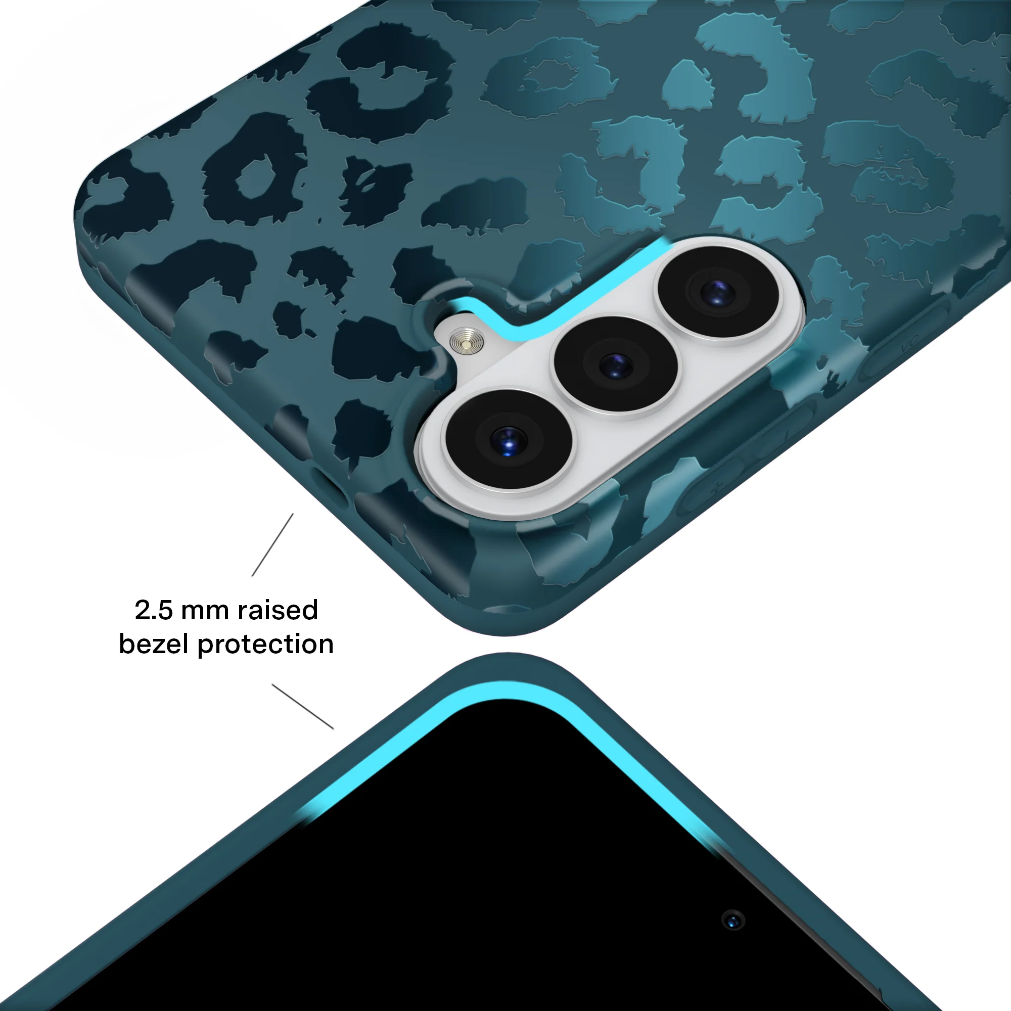 Metallic Navy Leopard Samsung Case - Image 67