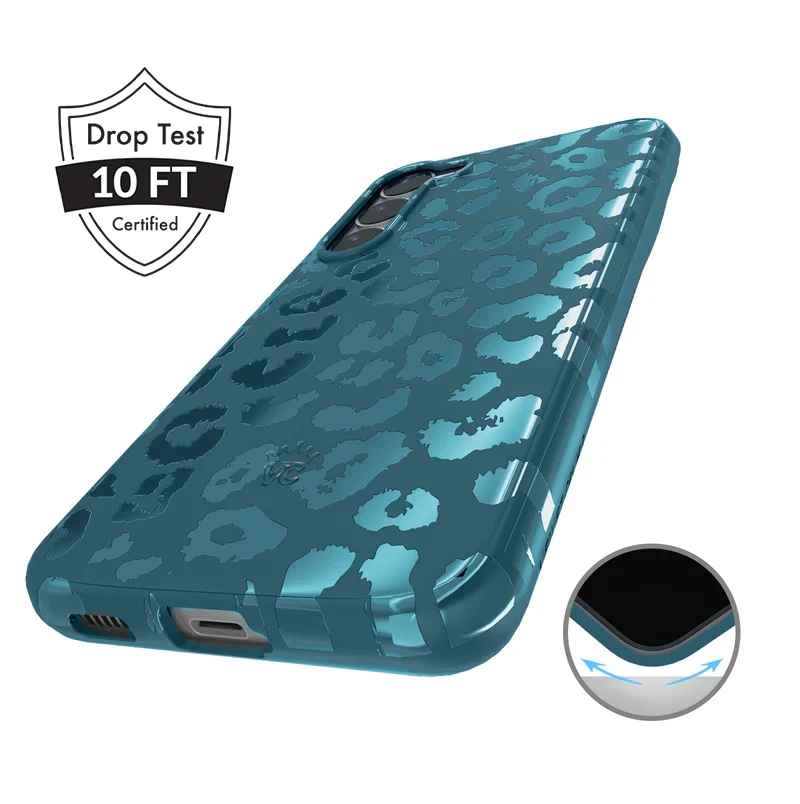 Metallic Navy Leopard Samsung Case - Image 7