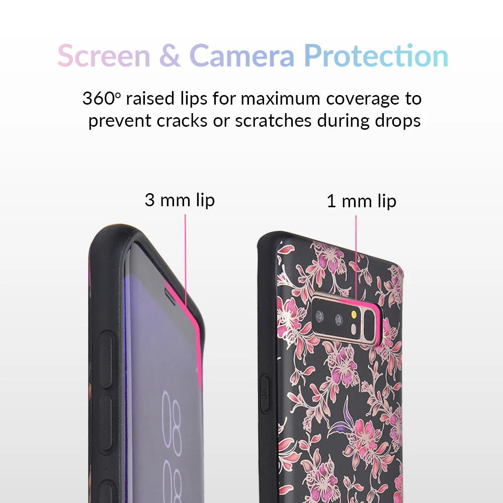 Midnight Floral Chrome Samsung Galaxy Case - Image 13