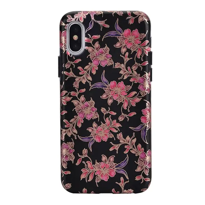 Midnight Floral Rose Gold Chrome iPhone Case - Image 15