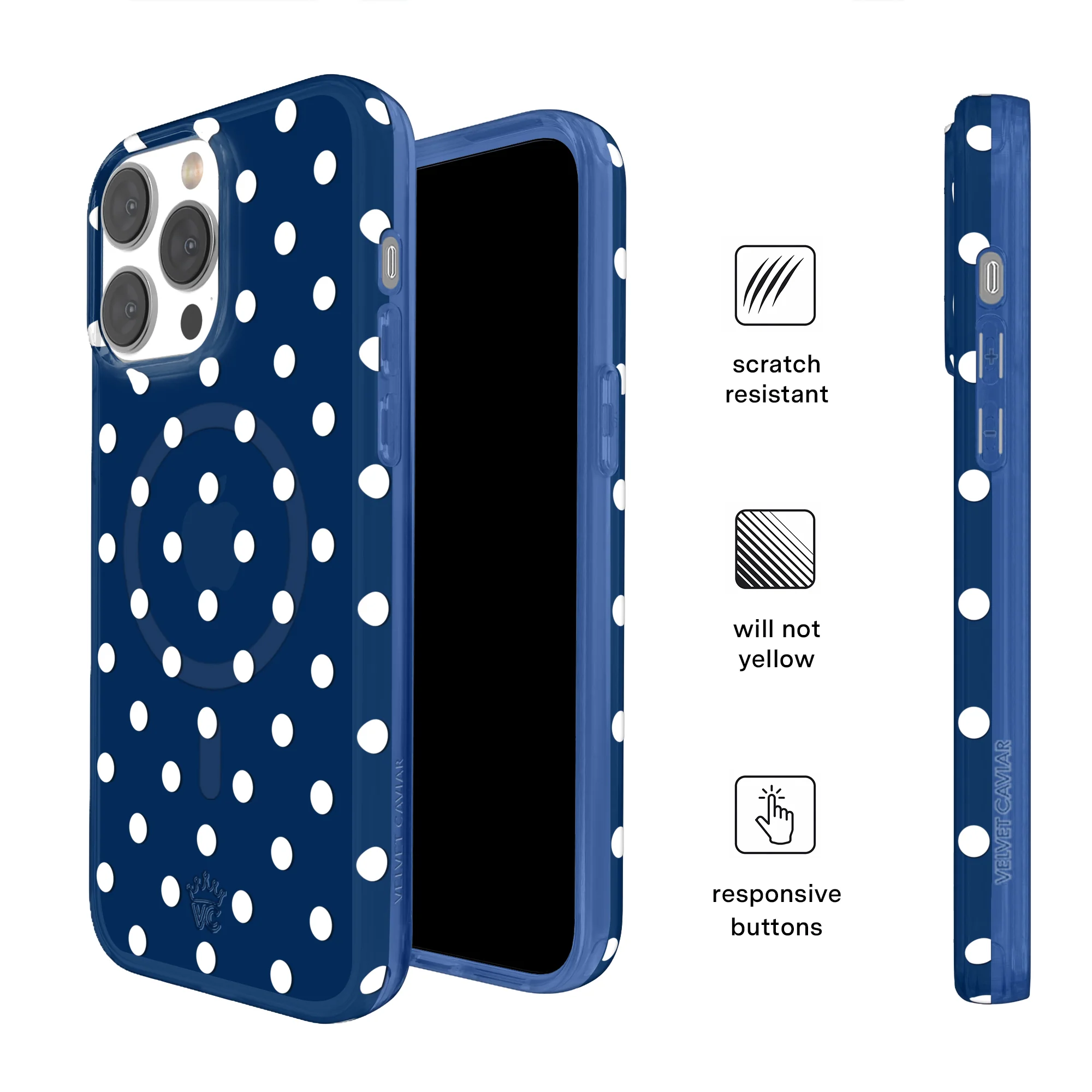 Midnight Polka Dot iPhone Case - Image 10
