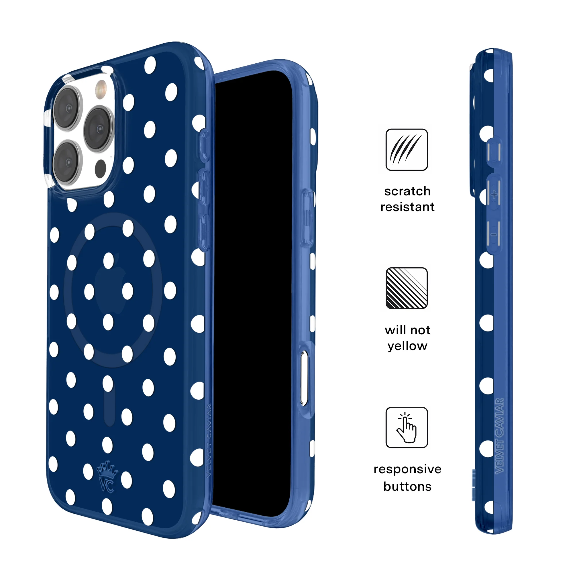 Midnight Polka Dot iPhone Case - Image 50