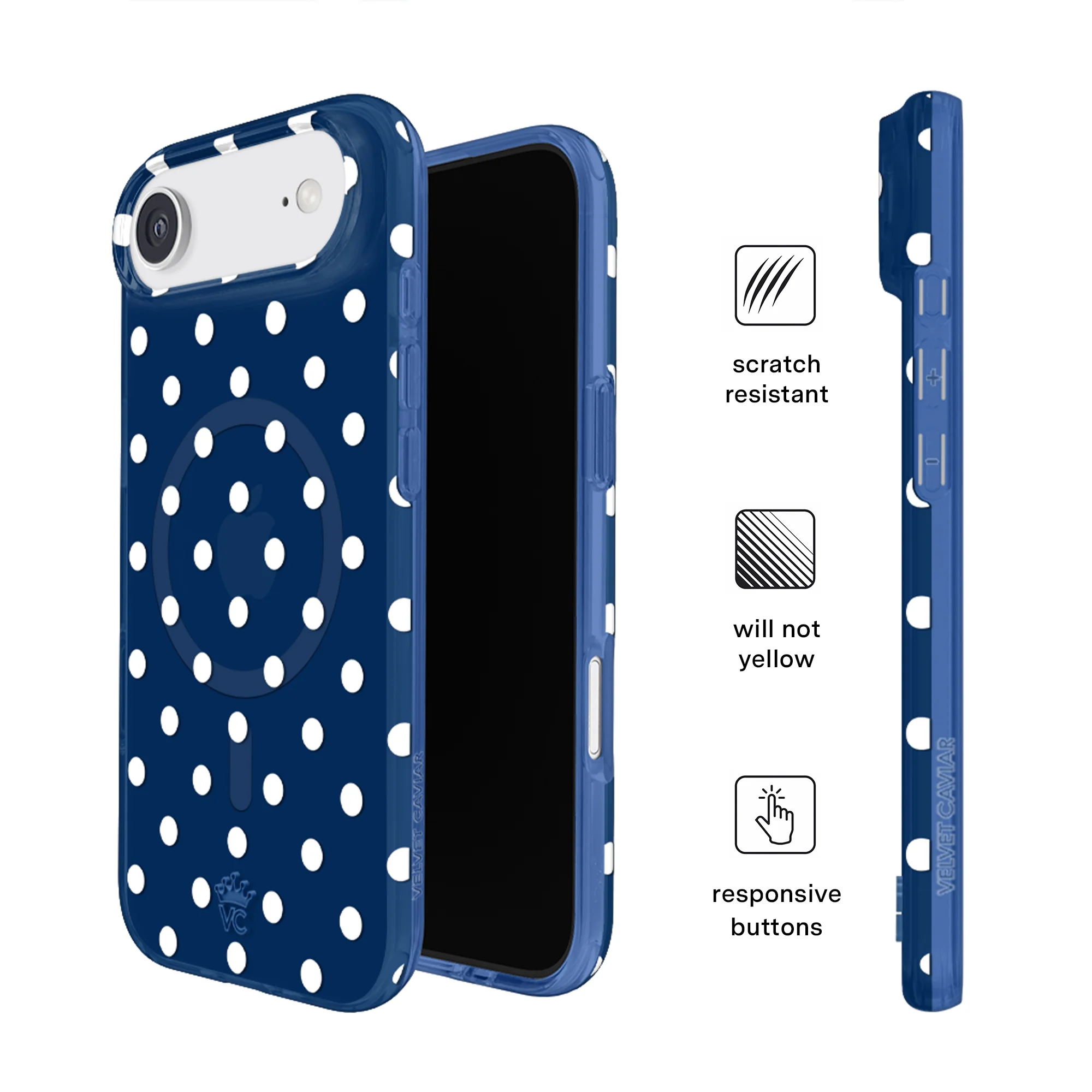 Midnight Polka Dot iPhone Case - Image 65