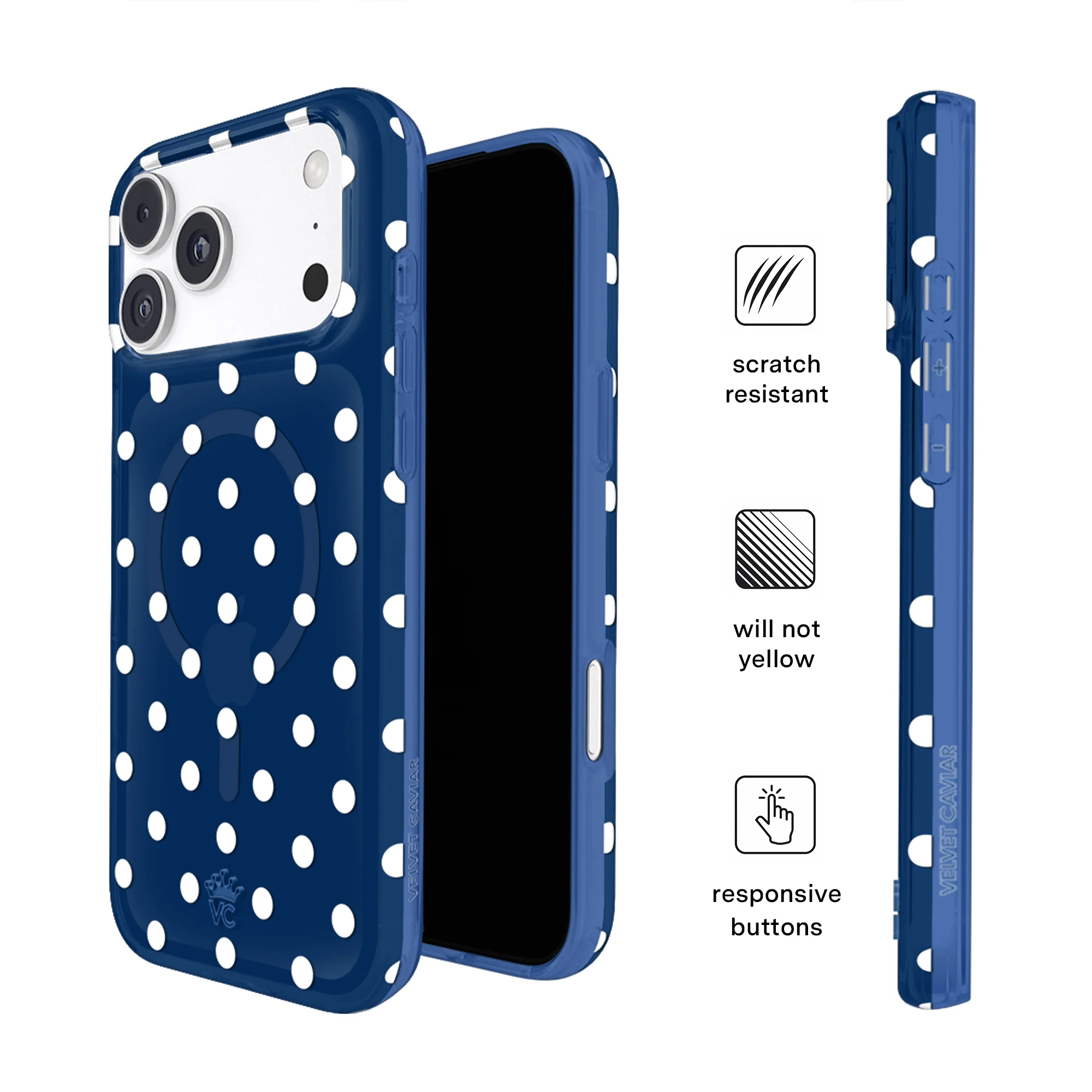 Midnight Polka Dot iPhone Case - Image 74