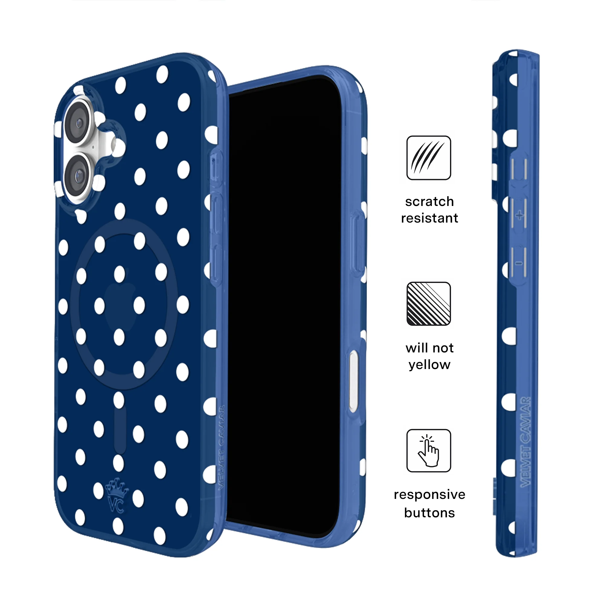 Midnight Polka Dot iPhone Case - Image 80