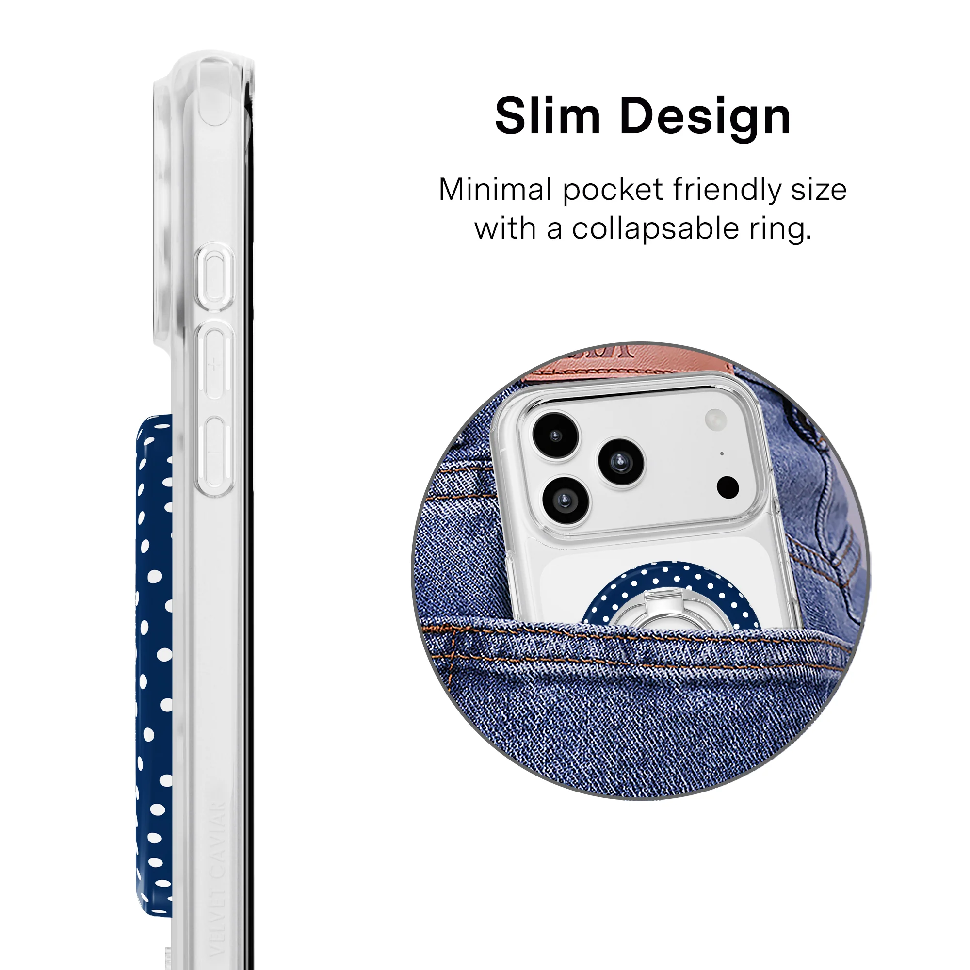 Midnight Polka Dot MagSafe Grip Ring - Image 4