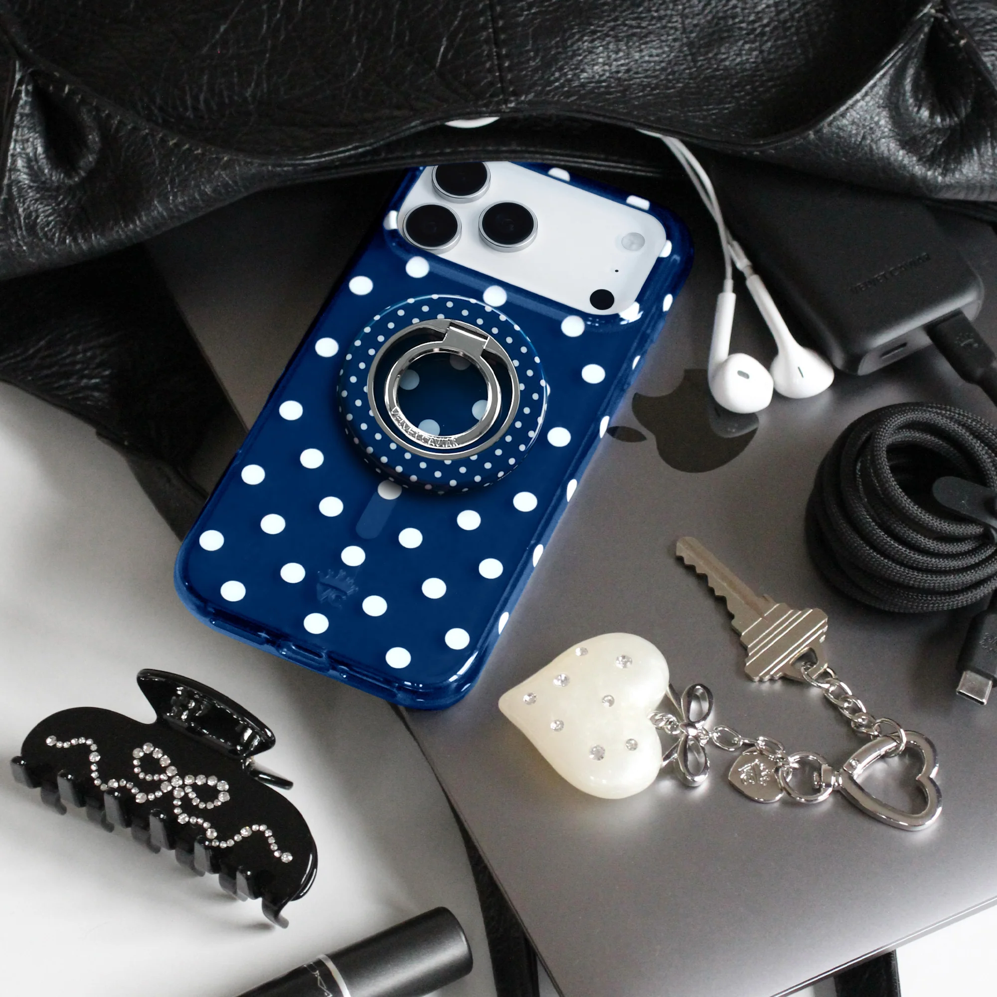 Midnight Polka Dot MagSafe Grip Ring - Image 6