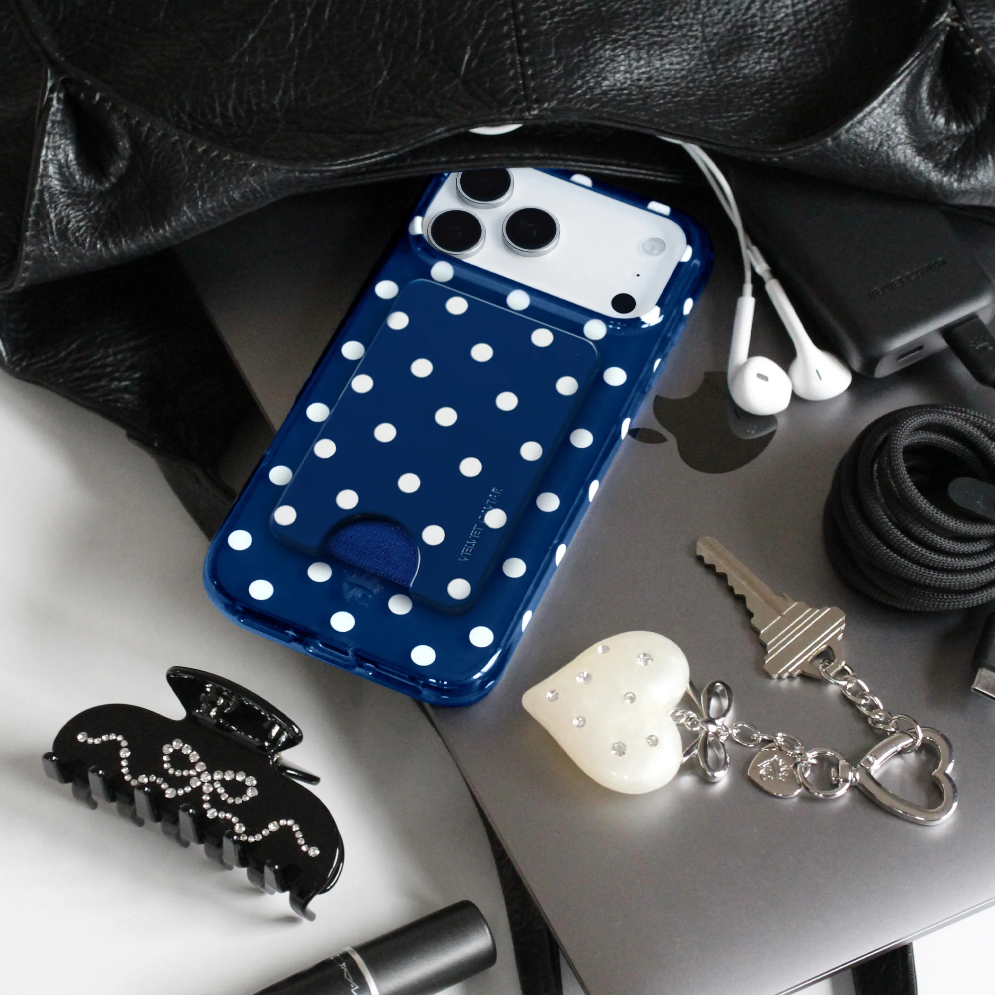 Midnight Polka Dot MagSafe Wallet - Image 2
