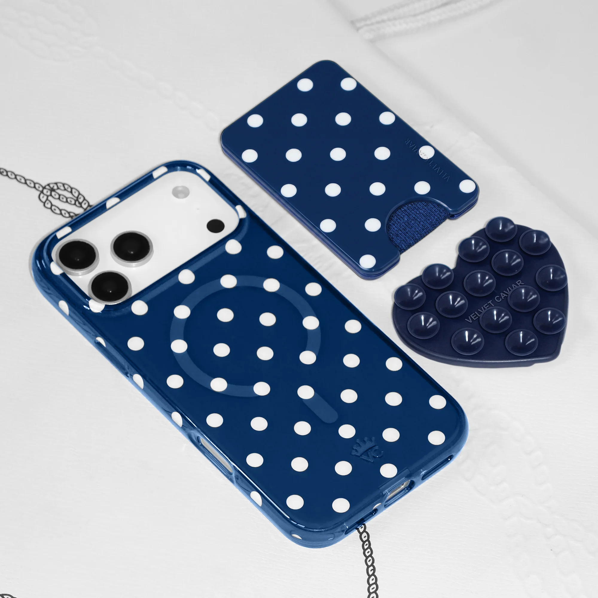 Midnight Polka Dot MagSafe Wallet - Image 7