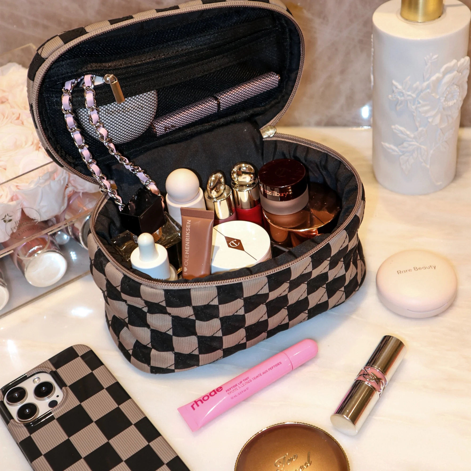 Mocha Vibe Check Vanity Bag - Image 2