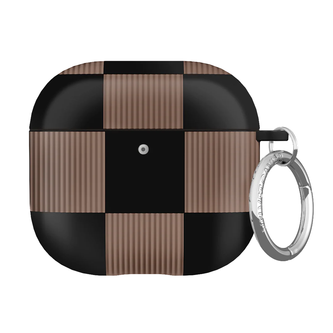 Mocha Vibe Checkered AirPod Case - Image 16
