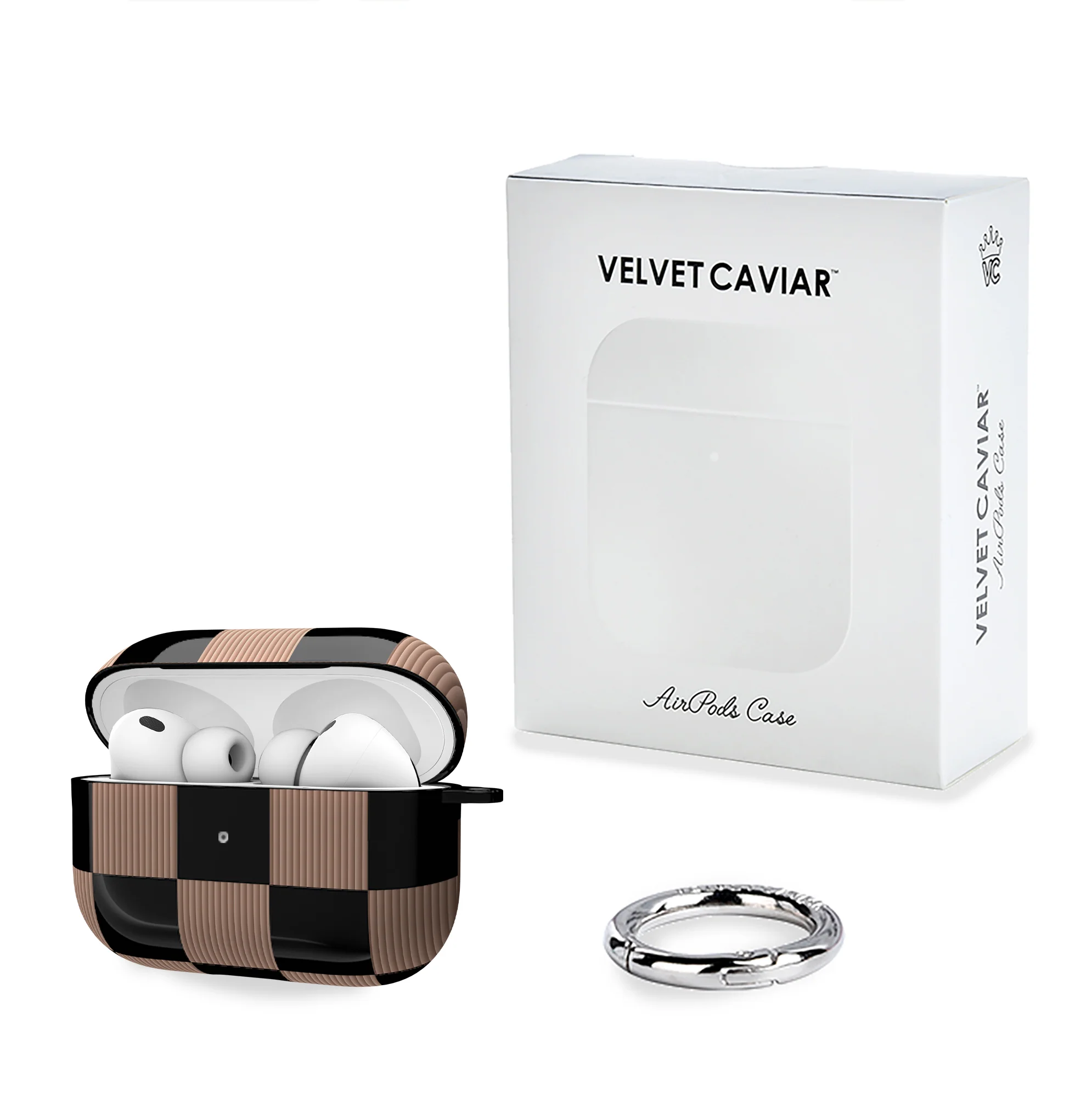 Mocha Vibe Checkered AirPod Case - Image 25