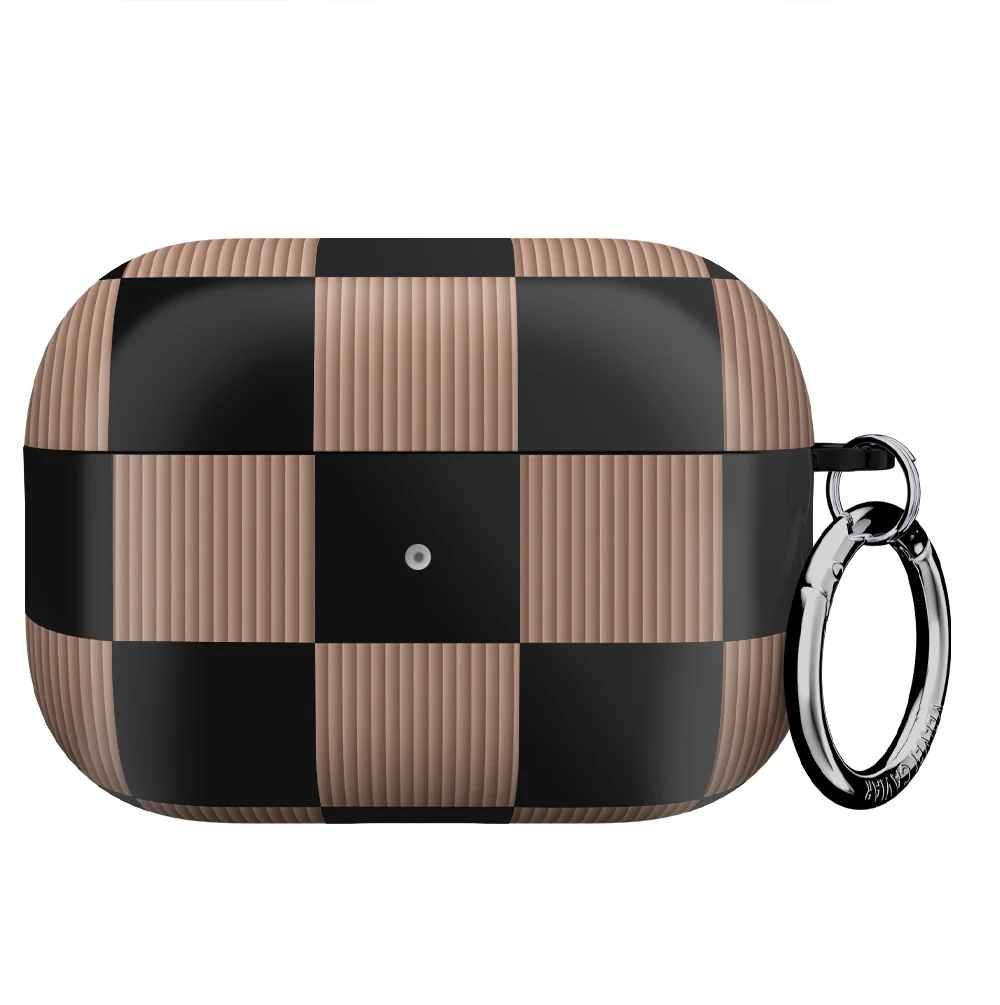 Mocha Vibe Checkered AirPod Case - Image 6