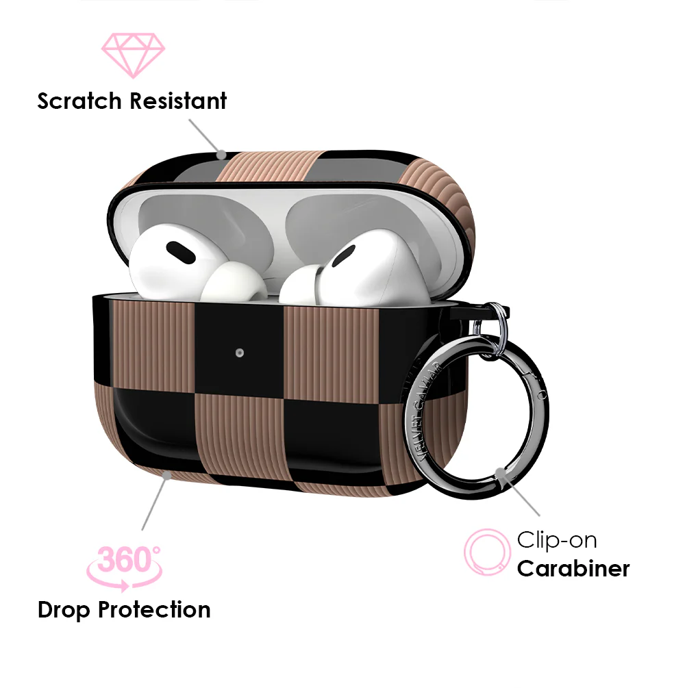 Mocha Vibe Checkered AirPod Case - Image 8