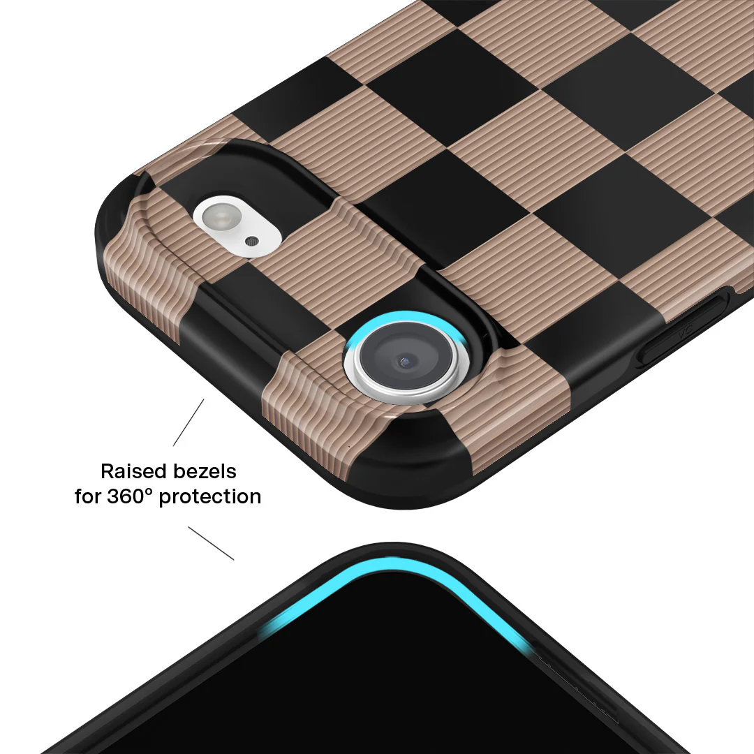 Mocha Vibe Checkered iPhone Case - Image 103